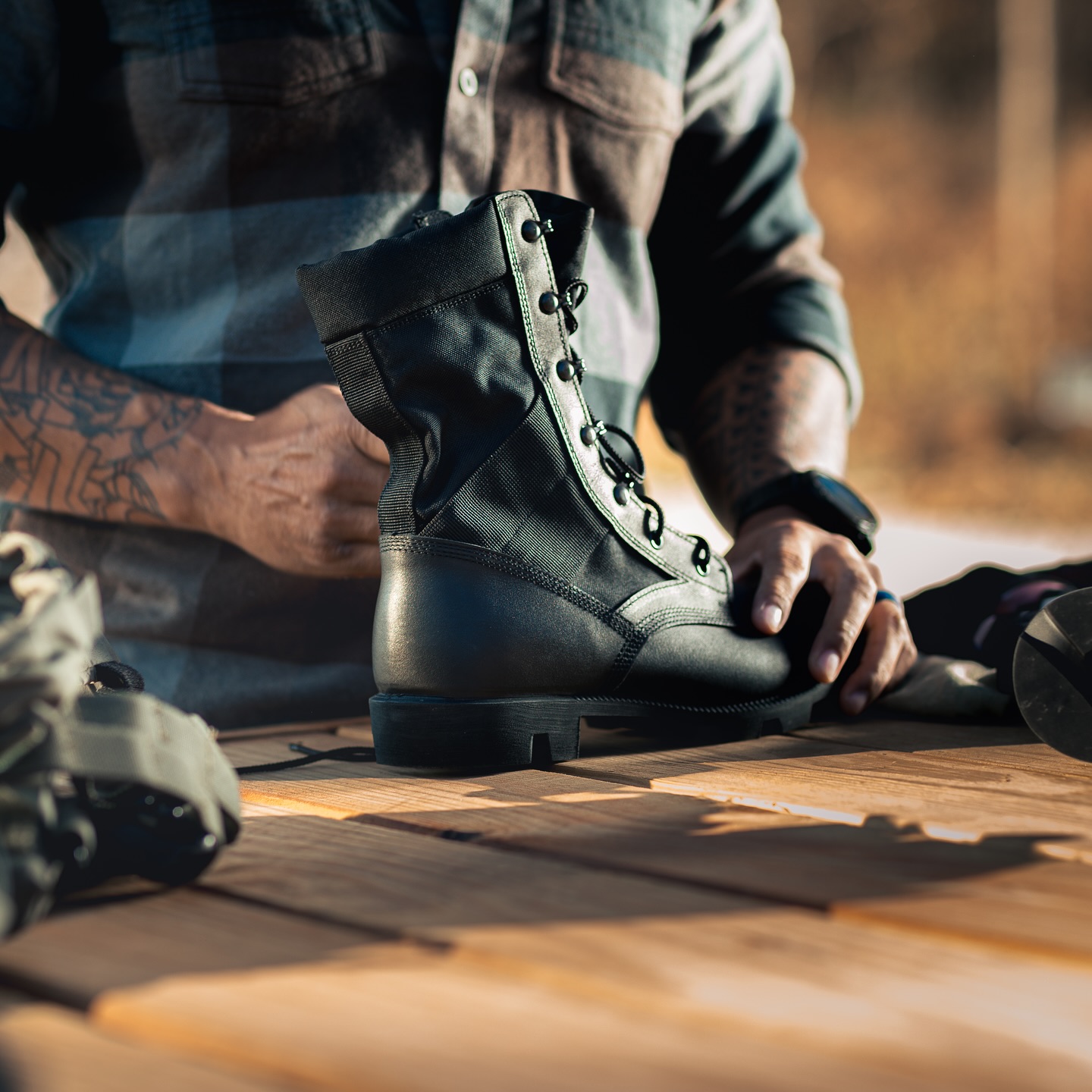 Throw it back to our classic black Jungle Boot. #armyourfeet on