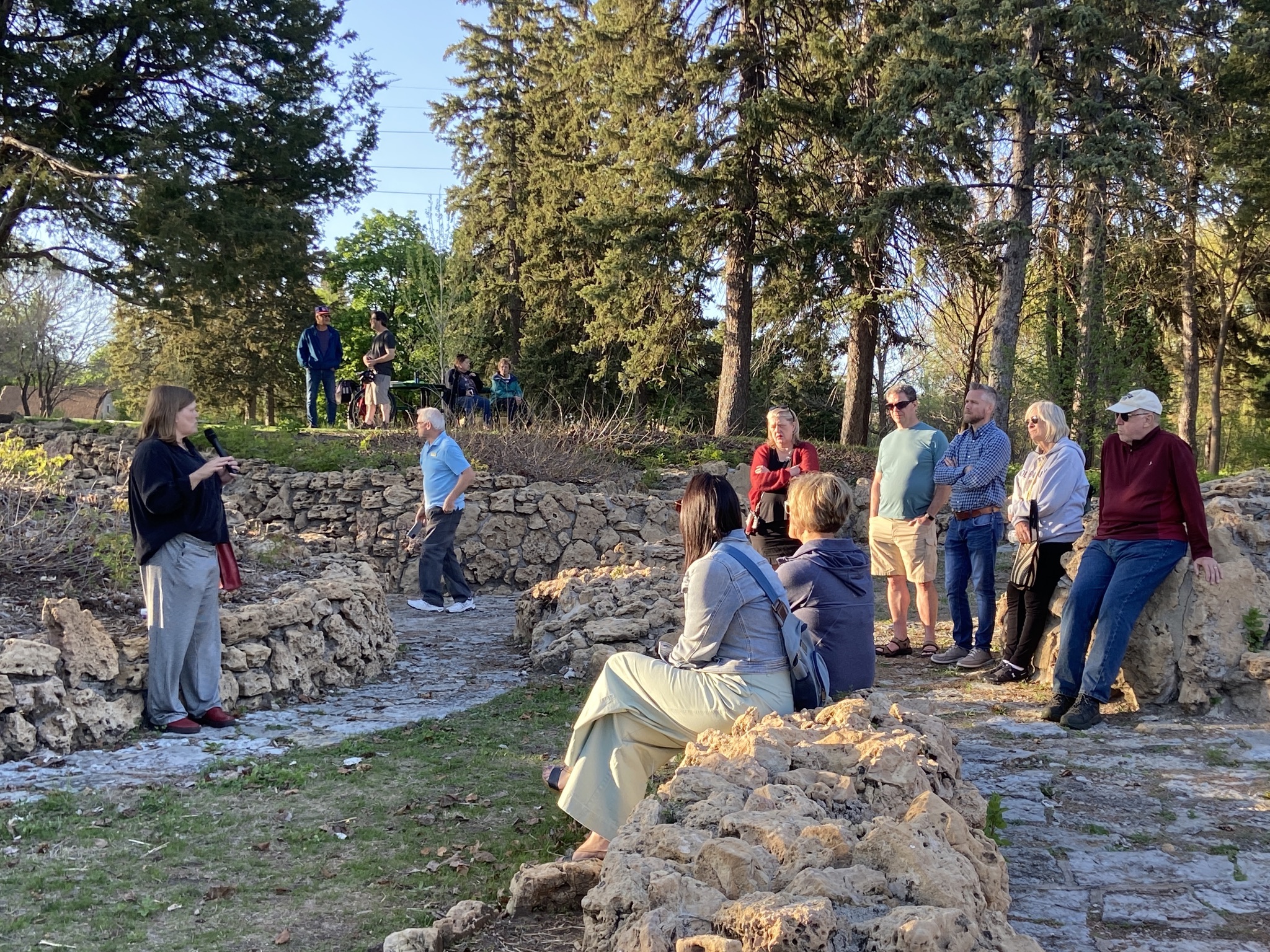 Restore - Graeser Park, May 7, 2025. Andrea S. Weber sharing stories of ...