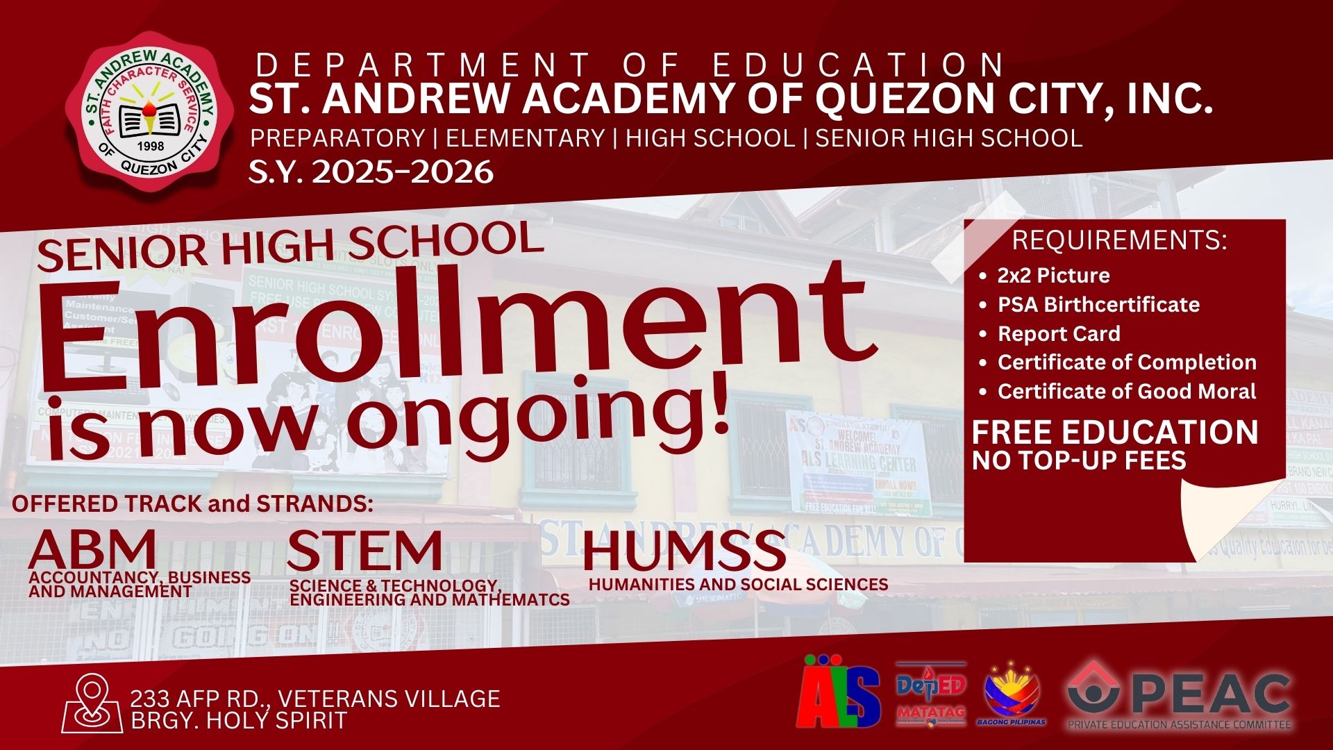 St. - 🎓 SENIOR HIGH SCHOOL ENROLLMENT IS NOW OPEN! 🎓 🌟 Your future ...