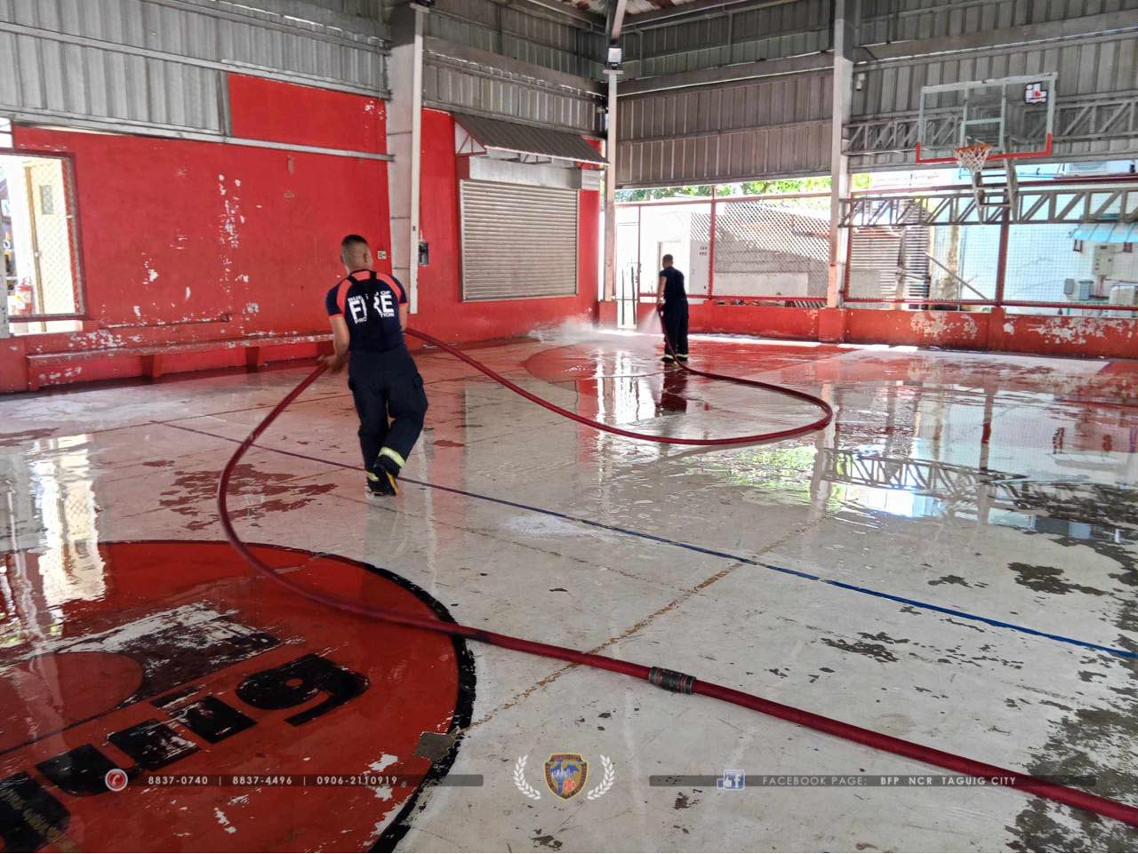 BFP - LOOK: Flushing Operations at Plaza 7 Covered Court Earlier today ...