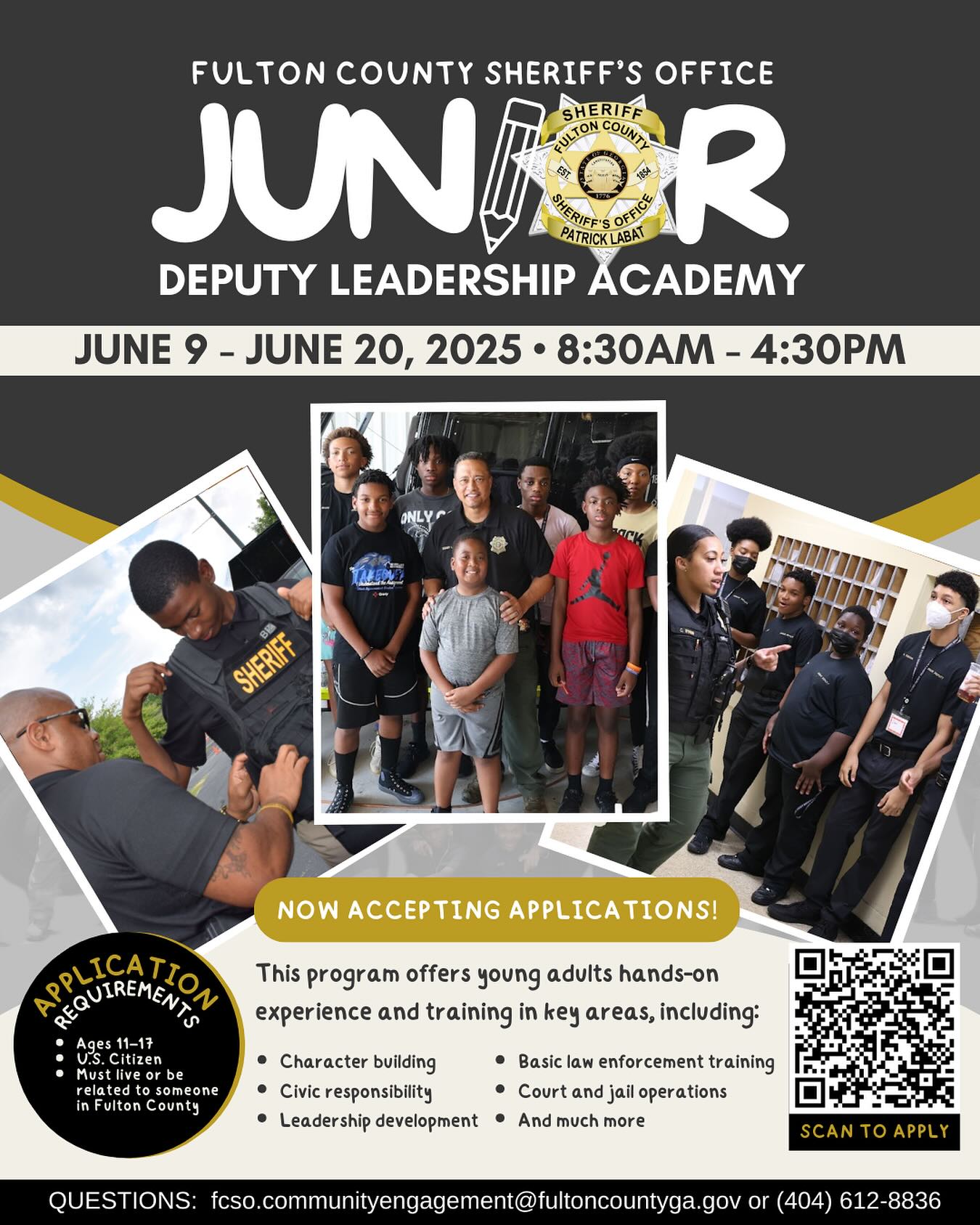 Fulton - 🚨Junior Deputy Leadership Academy🚨 📅 June 9–20| 🕣 8:30 AM – 4: ...