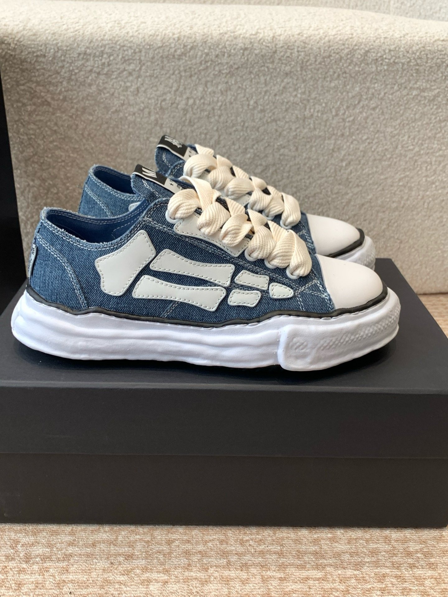 AMIRI MMY Bones x Maison MIHARA YASUHIRO Blue - Fashion Sneakers 
