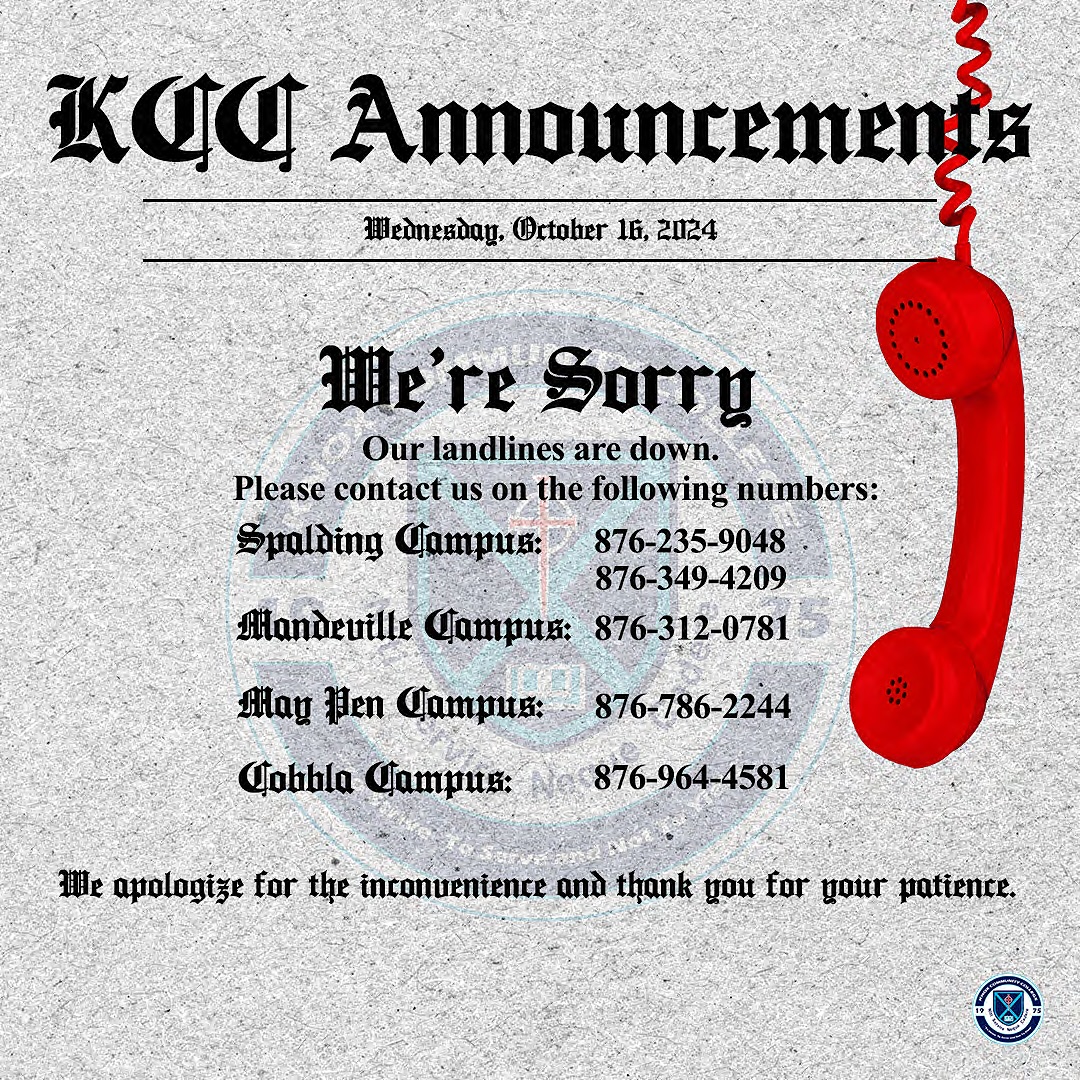 Knox - Our landlines are currently down. Please contact us using