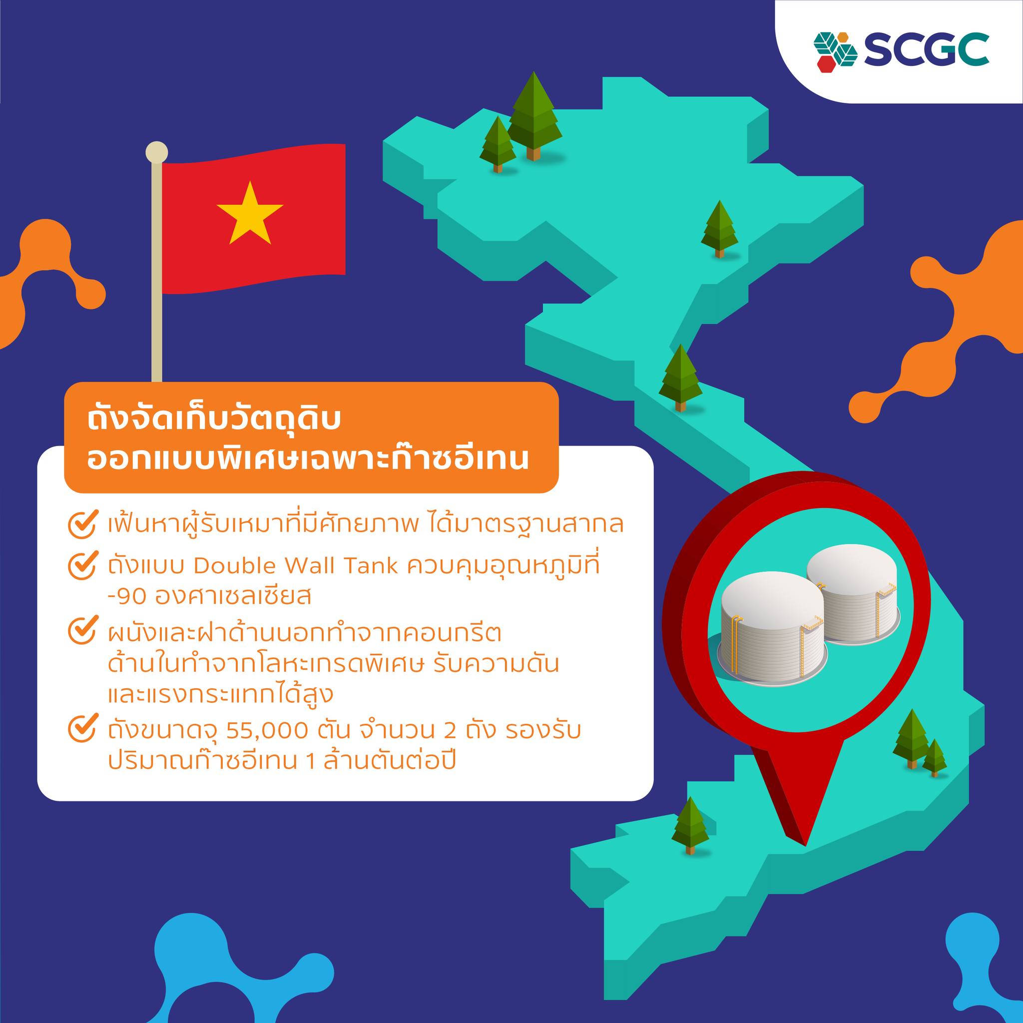 SCGC - ถังจัดเก็บวัตถุดิบจำเป็นต้องออกแบบพิเศษให้เหมาะสมกับคุณสมบัติขอ ...