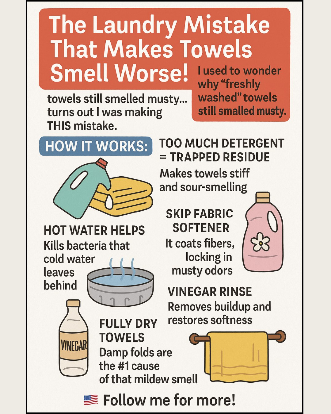 how to remove mildew smell from towels