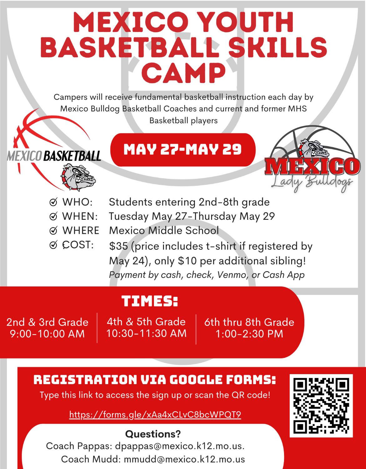 🚨🚨 REGISTRATION CLOSING SOON... - Mexico Bulldogs Basketball | Facebook