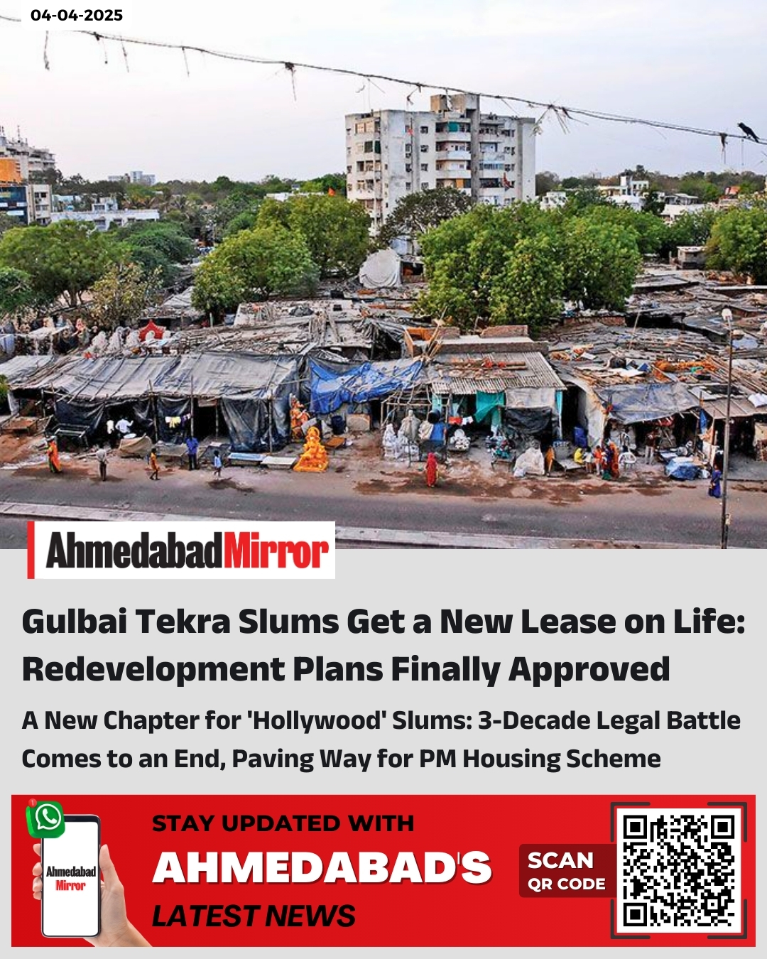 Ahmedabad - The long-awaited redevelopment of Gulbai Tekra slums ...