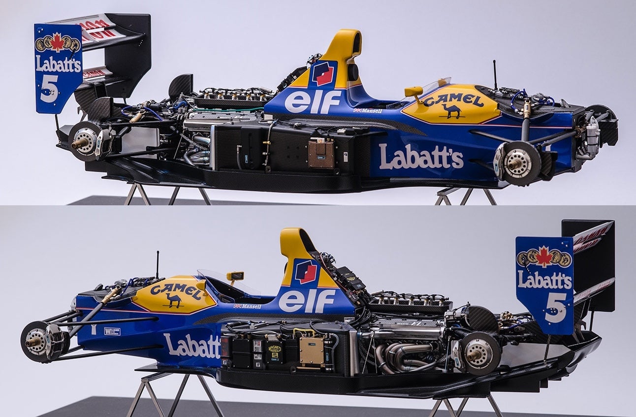 1/12 Williams Renault FW14b Test Car. I built this from Tamiya and