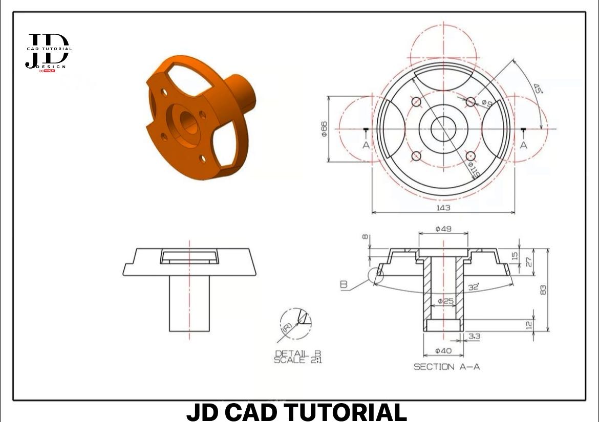 Jd cad tutorial - 3D Drawing For Practice. CAD file is... | Facebook