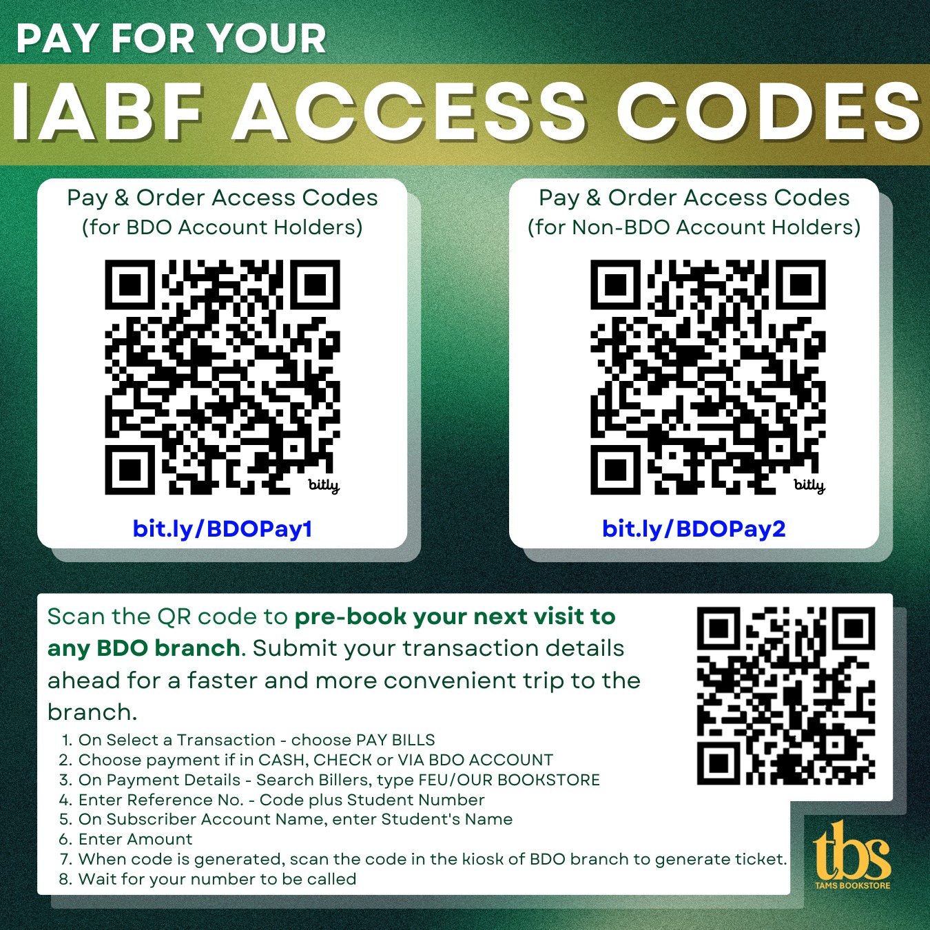 Tams - Here’s how to order through BDO online and bank deposit: a. How ...