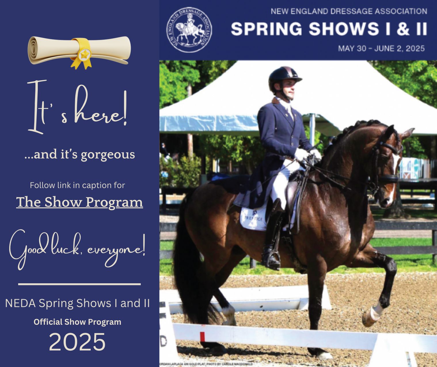 NEDA - The NEDA Spring Shows I and II 2025 Program is here! There will ...