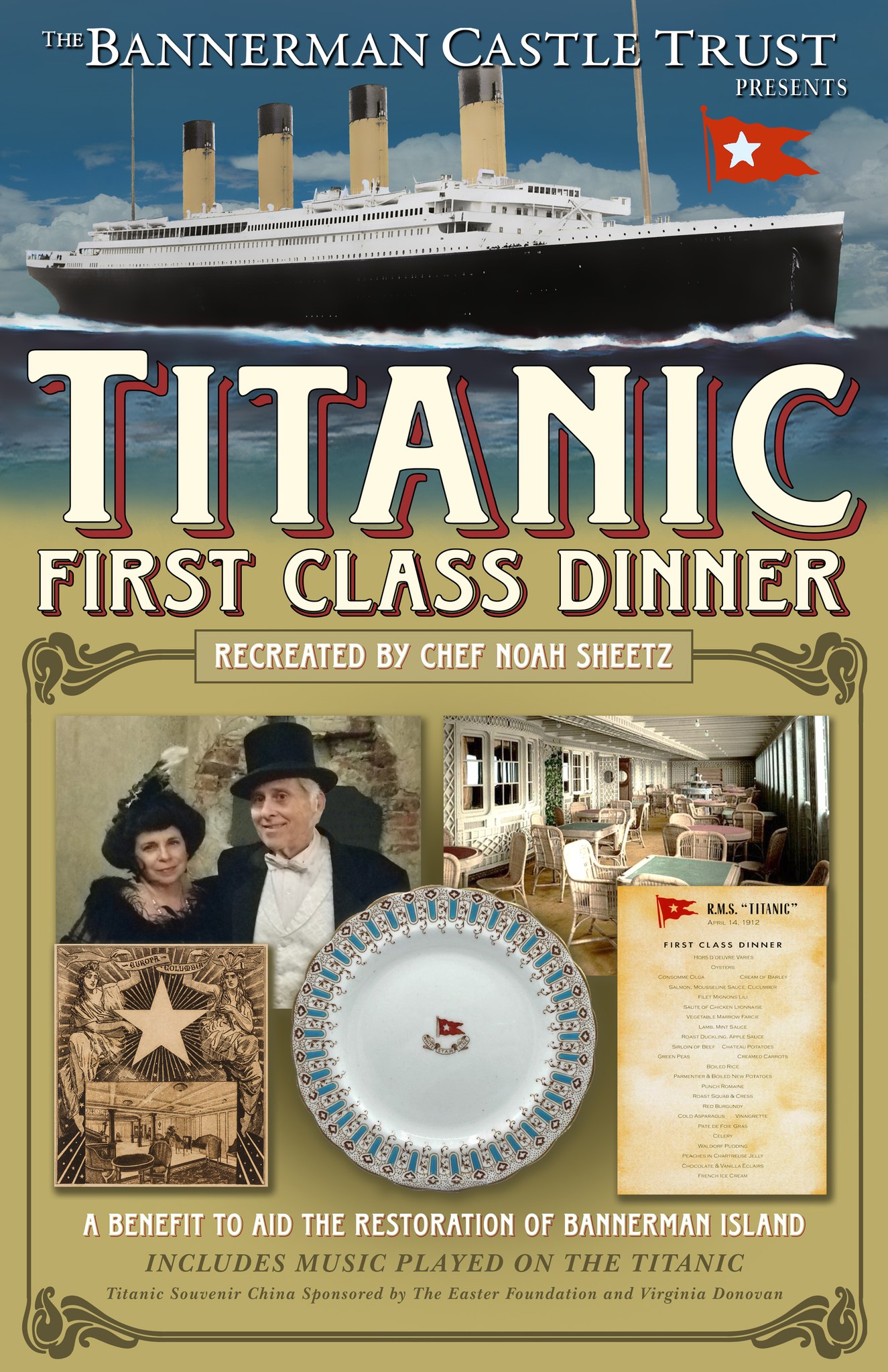 Bannerman Island | Last chance for the TITANIC FIRST CLASS DINNER ...