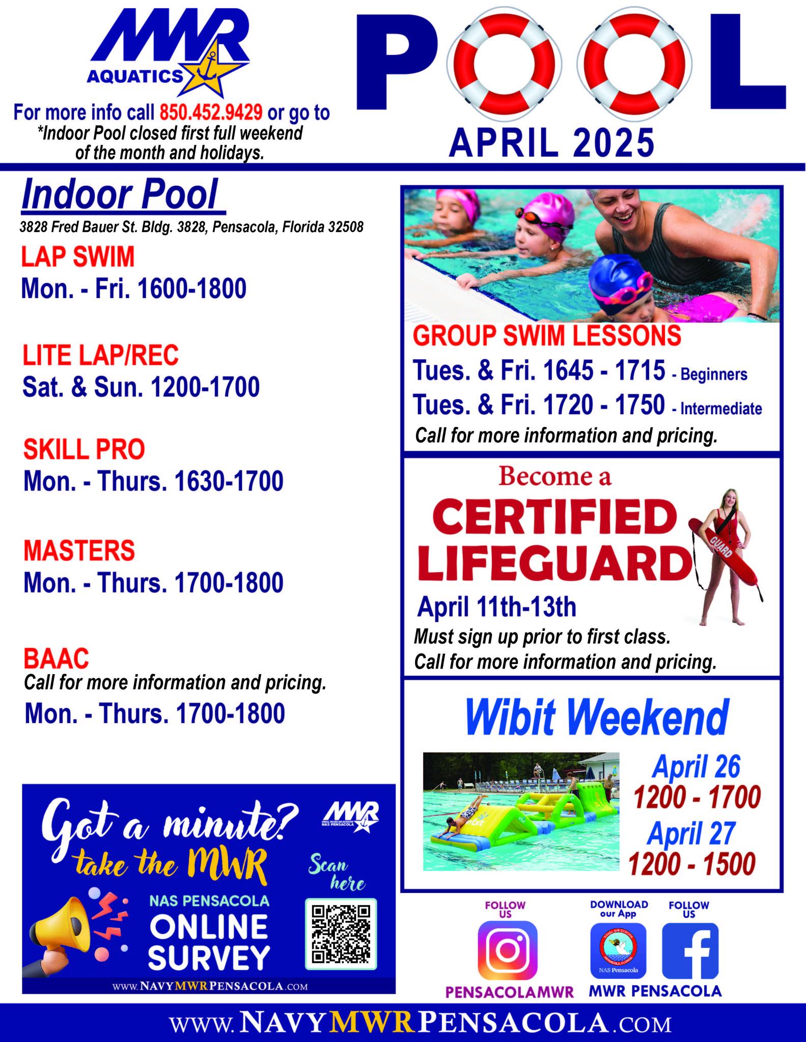 Pensacola - 🏊‍♂️ April 2025 Pool Hours Are Here! 🏊‍♀️ Spring is in the ...