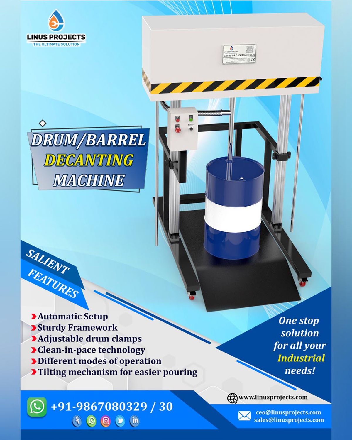 Linus - 𝗗𝗥𝗨𝗠 / 𝗕𝗔𝗥𝗥𝗘𝗟 𝗗𝗘𝗖𝗔𝗡𝗧𝗜𝗡𝗚 𝗨𝗡𝗜𝗧! 𝗟𝗜𝗡𝗨𝗦 𝗣𝗥𝗢𝗝𝗘𝗖𝗧𝗦 (𝗜𝗡𝗗𝗜𝗔) Leaders in ...