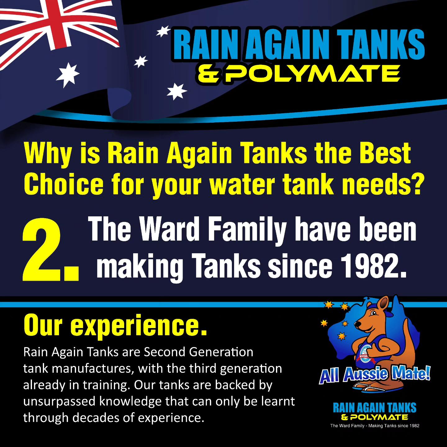 RAIN - Small family owned business means the owners of Rain Again Tanks ...