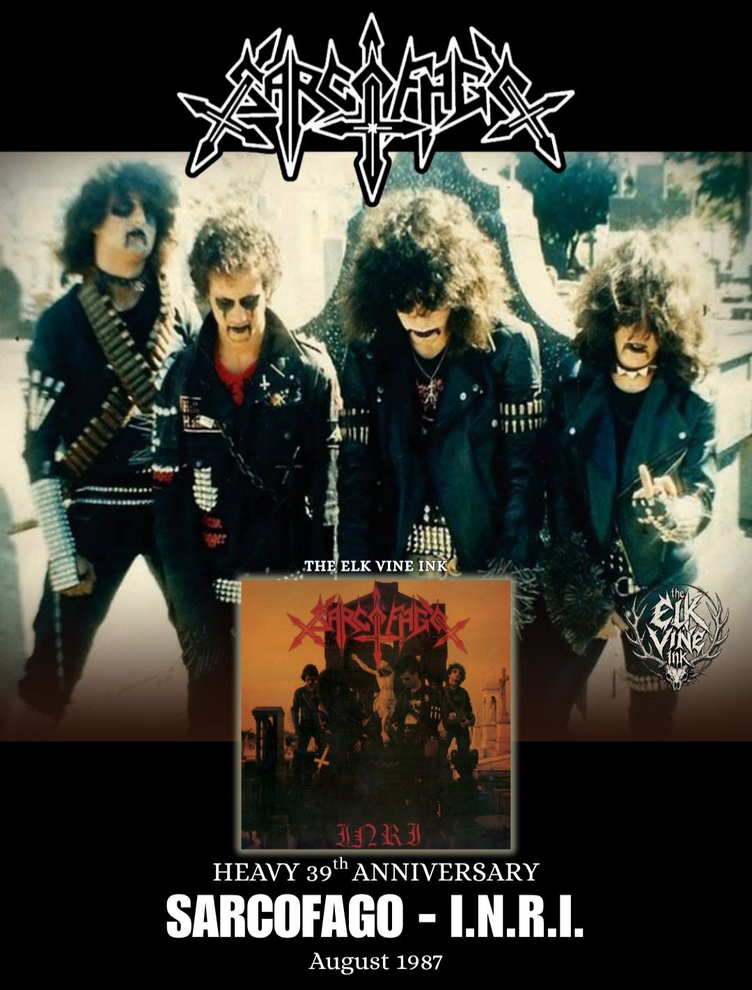 First album by the band Sarcófago!! I.N.R.I. (1987) 😈