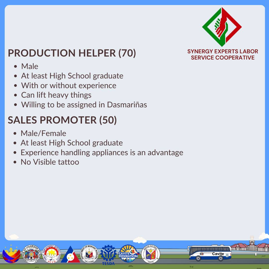 Cavite Provincial PESO added a... - Cavite Provincial PESO