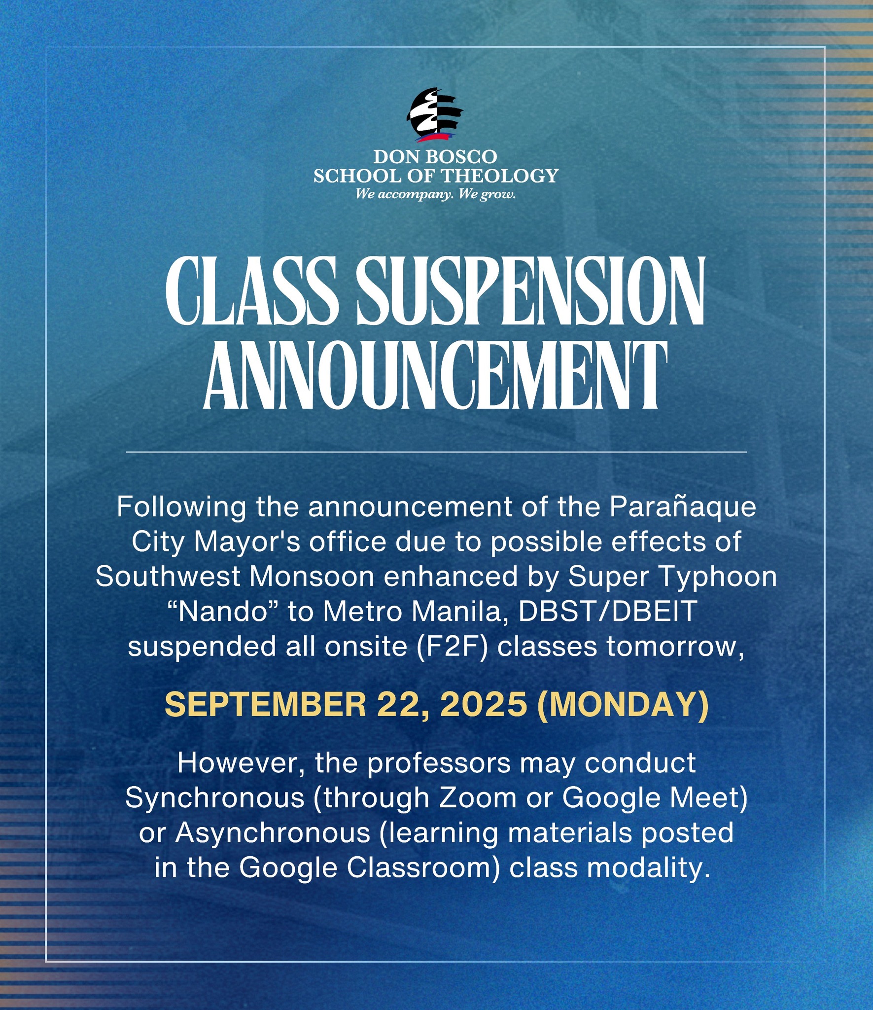 Don - CLASS SUSPENSION ANNOUNCEMENT Following the announcement of the ...