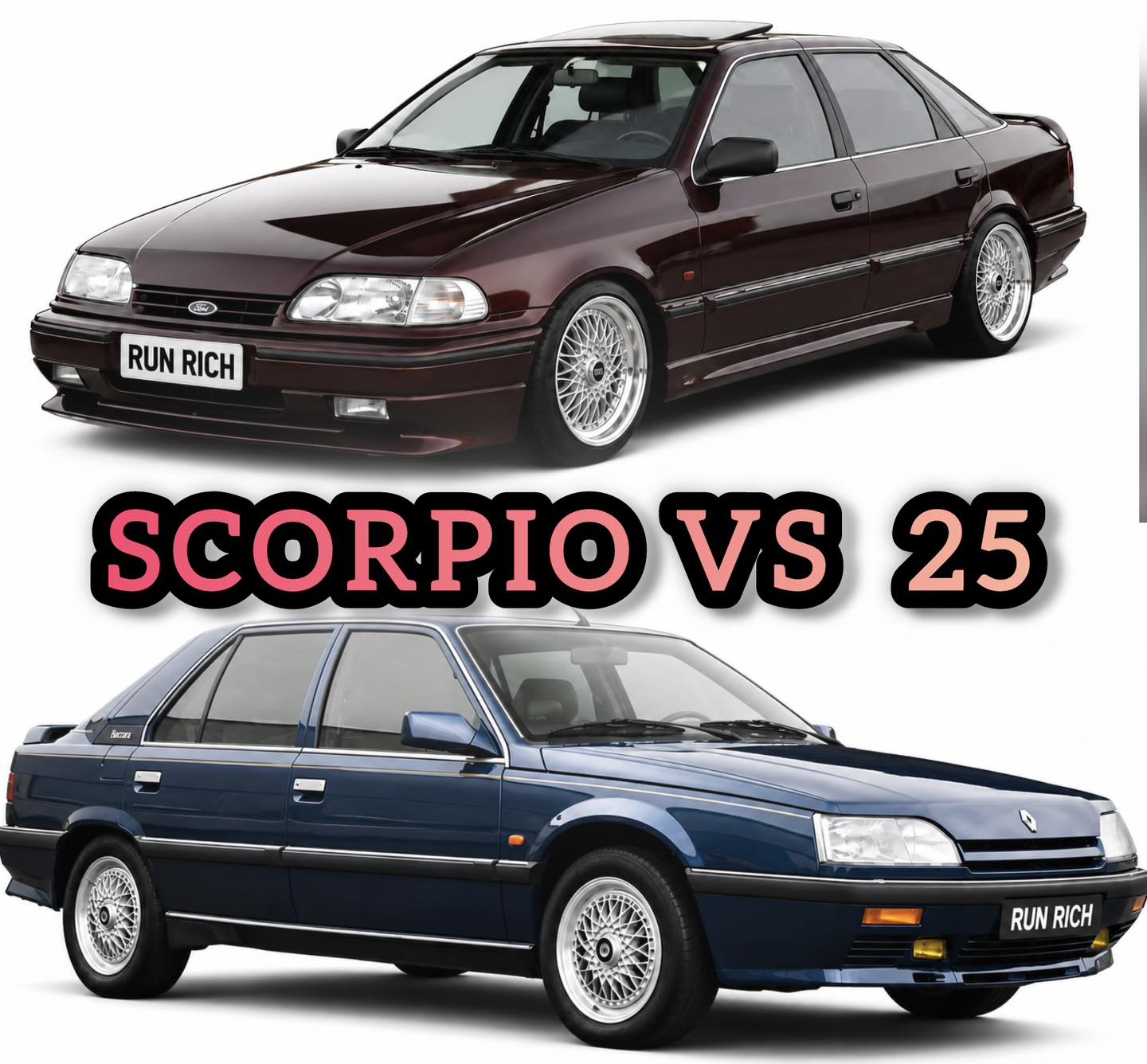 🇫🇷 Renault 25 V6 Turbo Baccara vs 🇬🇧 Ford Scorpio Cosworth