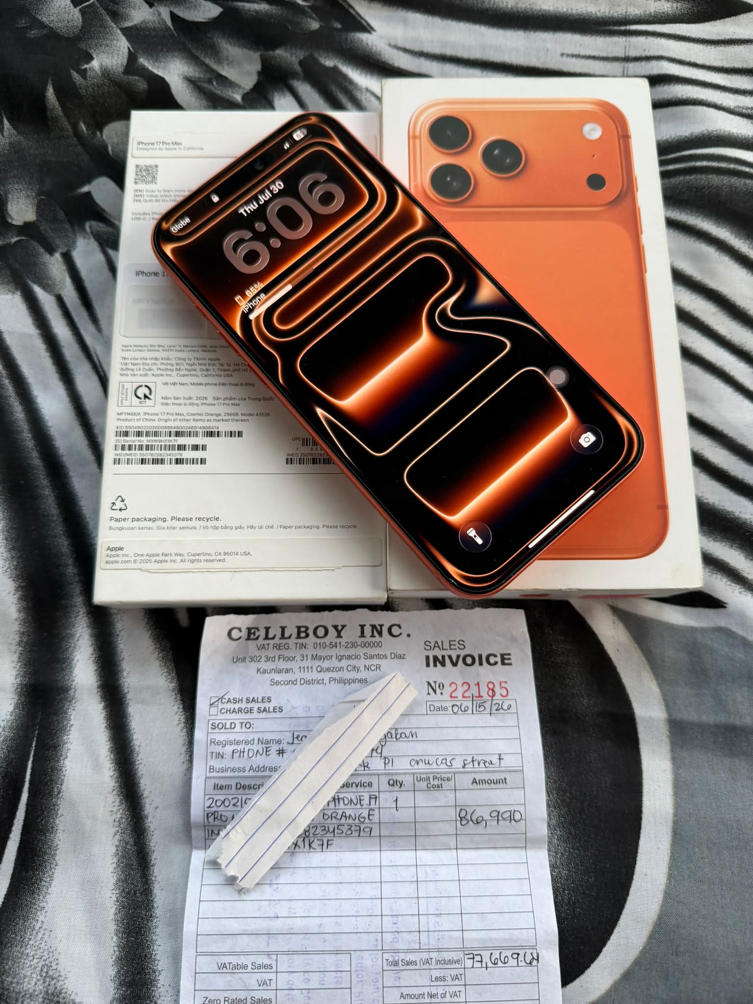 For sale/swap Iphone 17 pro max 256gb,cosmic orange Factory