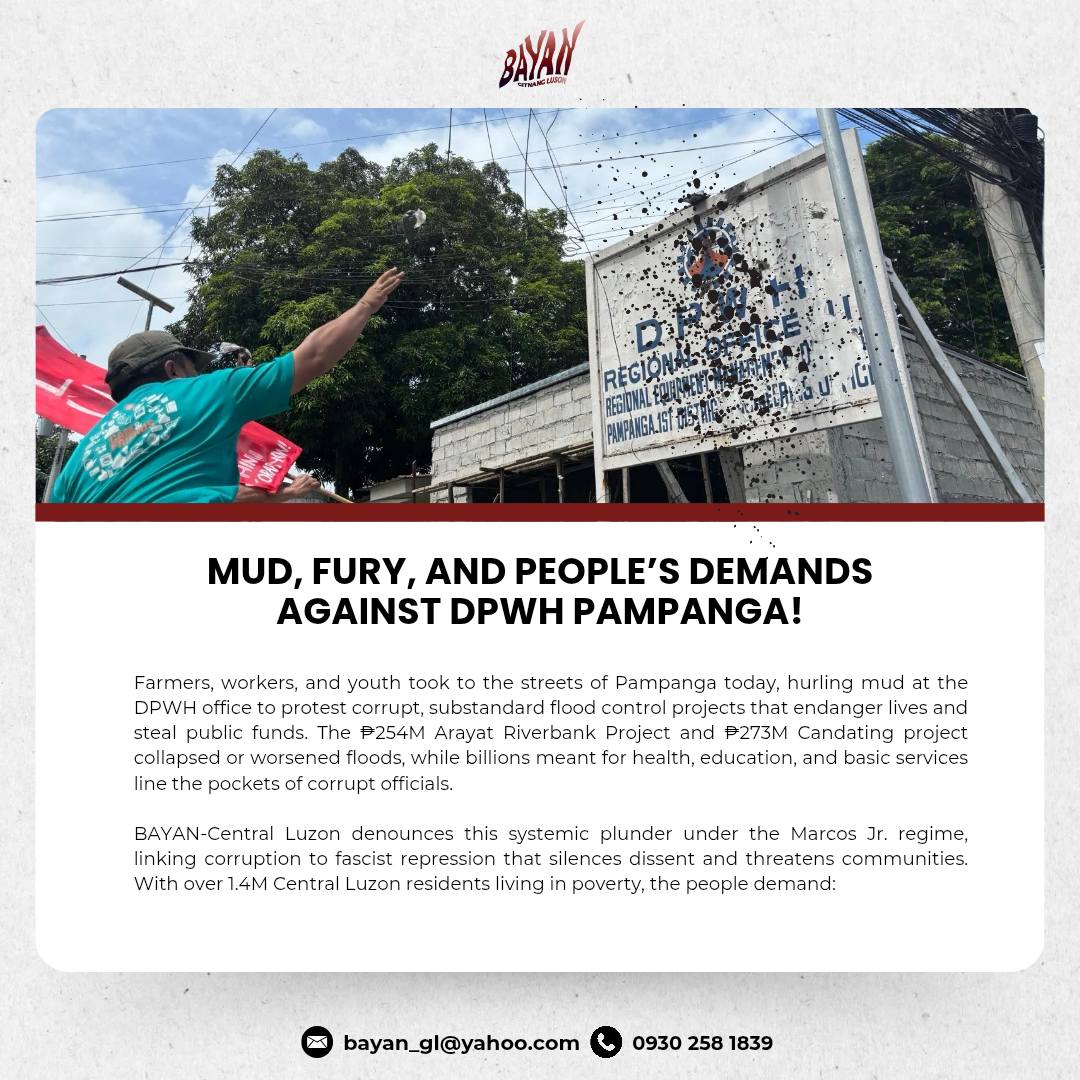 Farmers, workers, and youth angrily... - BAYAN Gitnang Luson | Facebook