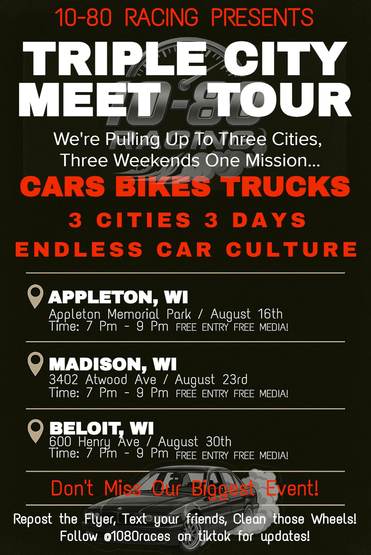 10-80 TRIPLE CITY CAR MEET TOUR