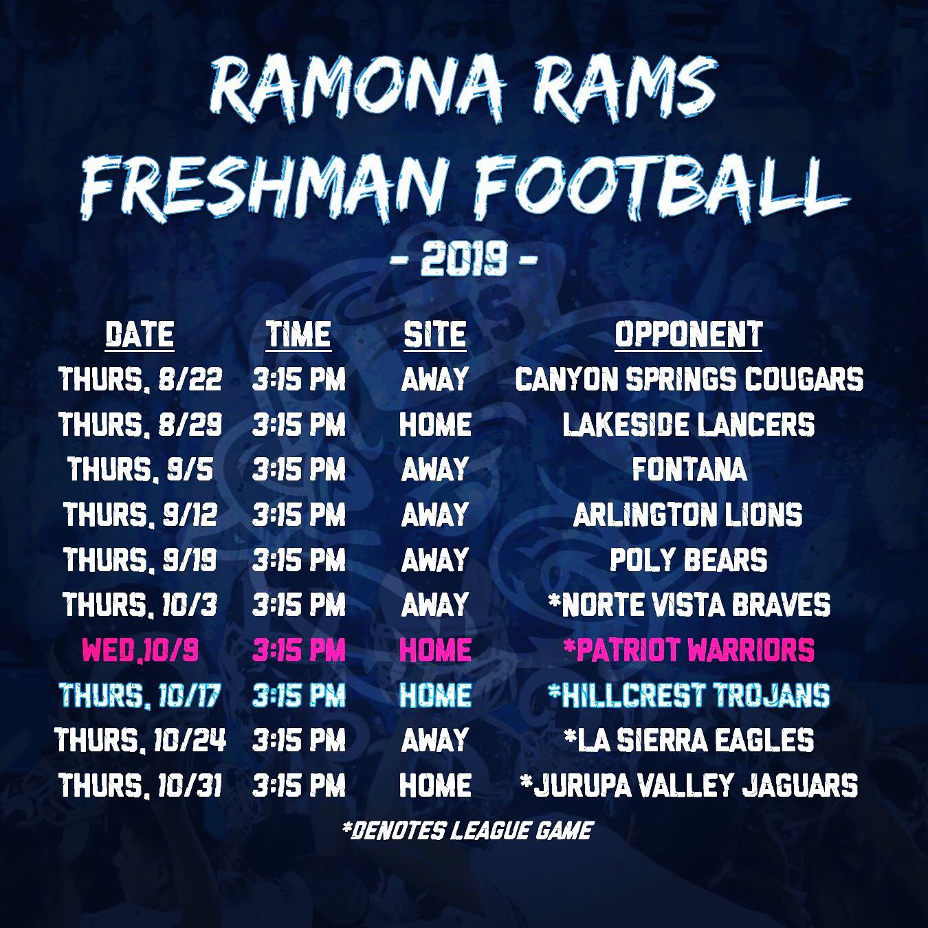 ‼️UPDATED SCHEDULE‼️ An updated... - Ramona Rams Football