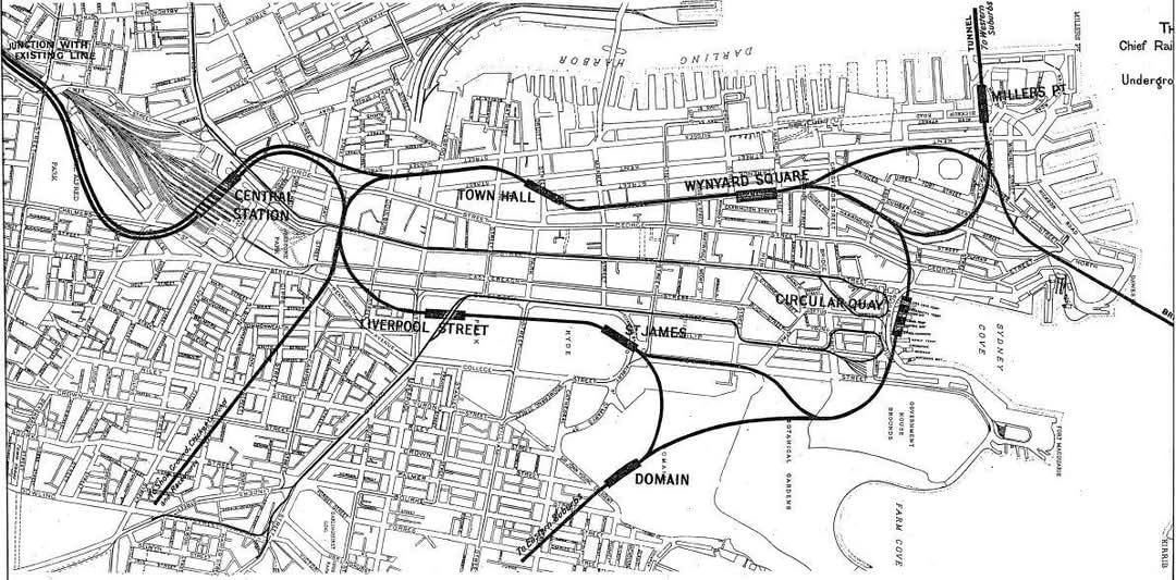 Pictures - J.C.C. Bradfield's original city railway proposal from 1912 ...