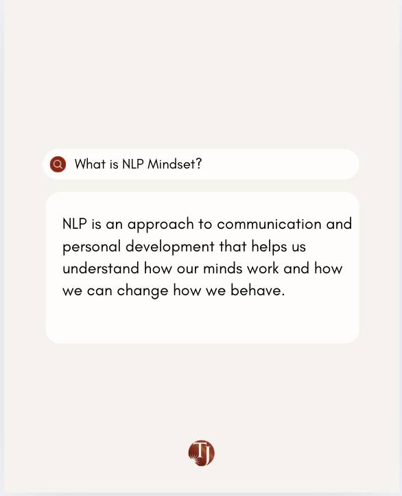 🧠 NLP isn't just a tool —... - The Tad James Co NLP Trainings | Facebook