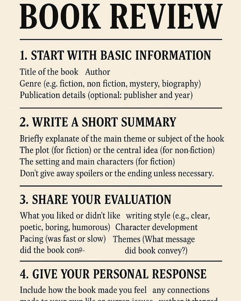 BHA - How to do a Book Review Step by Step Process: 1.... | Facebook