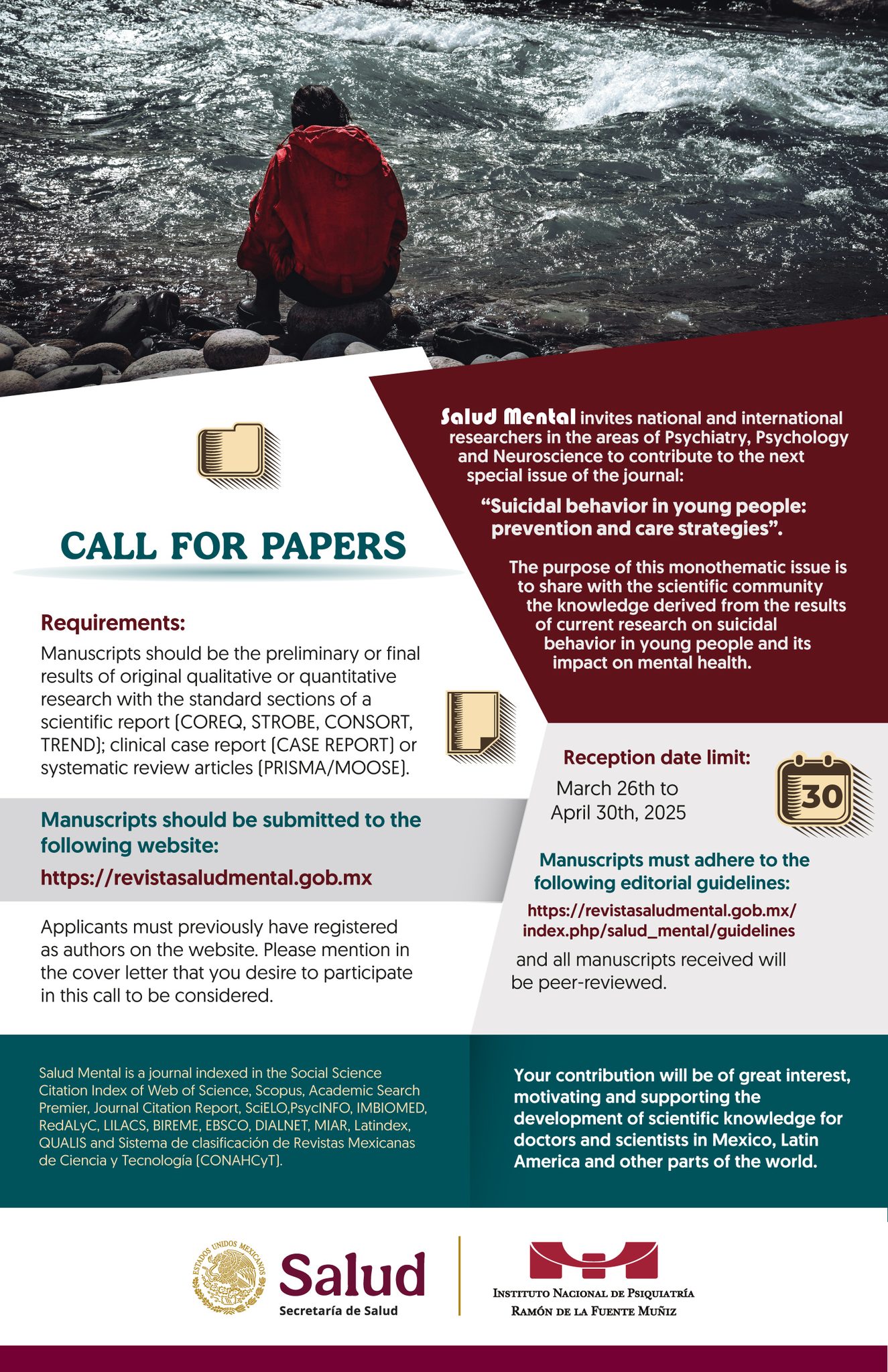 Salud - 🔹 Call for Papers: Special Issue in Salud Mental 🔹 📢 We invite ...