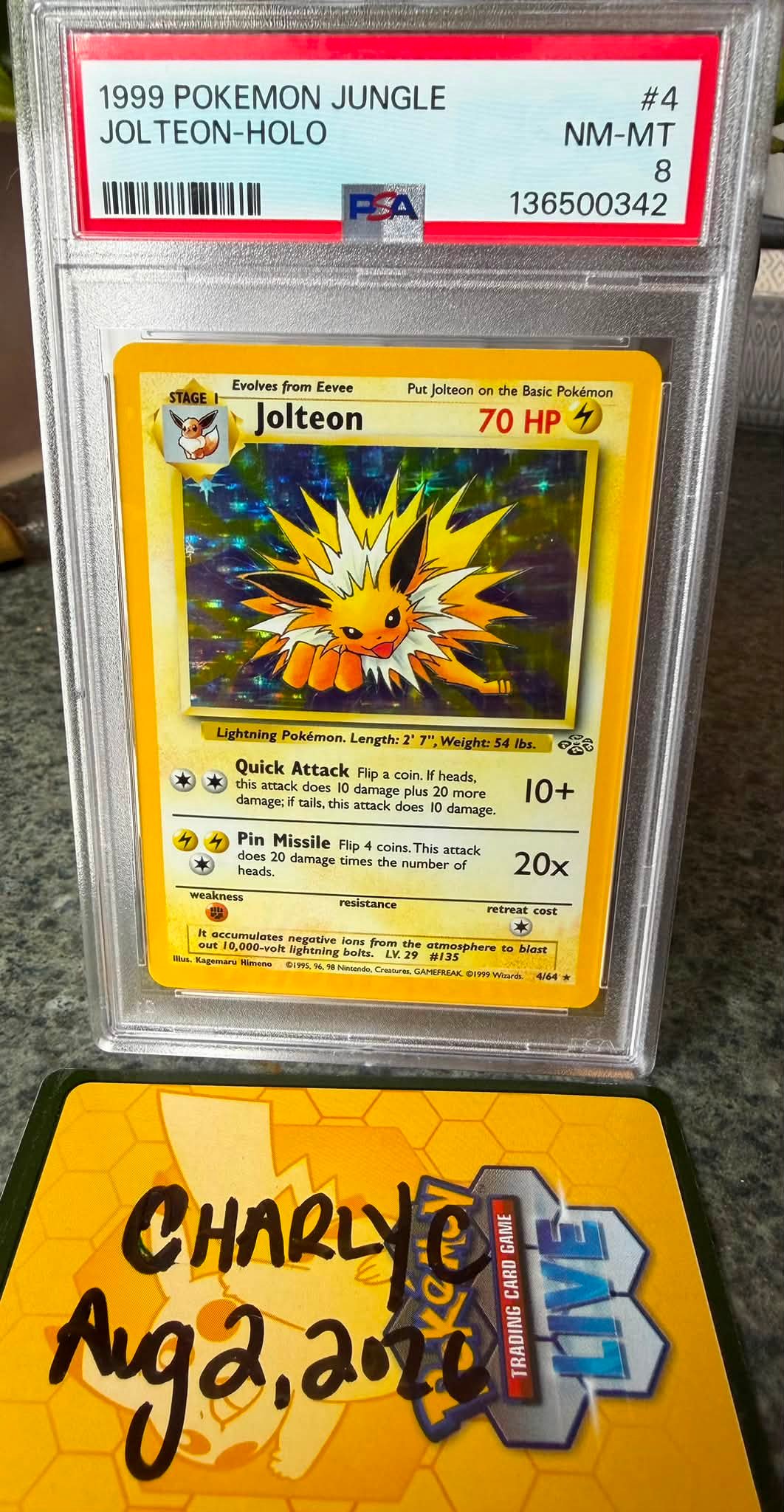 1999 jolteon pokemon card Eevee & (29) [1999 Action Flipz Premier Edition] the trusted official grading guarantees its condition The best Jolteon card of