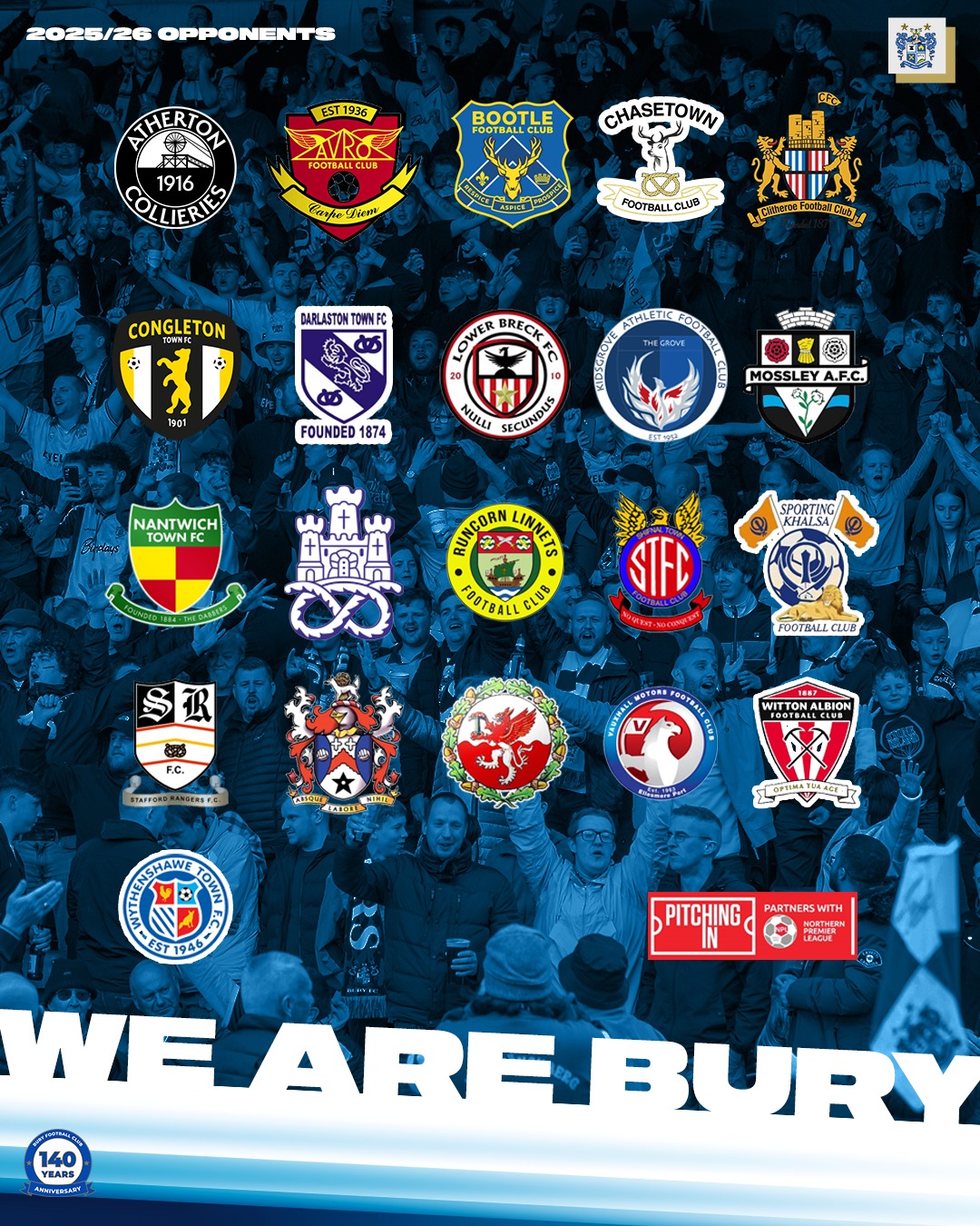 Bury Football Club - Copyright of Meg Thornton Photography | Facebook