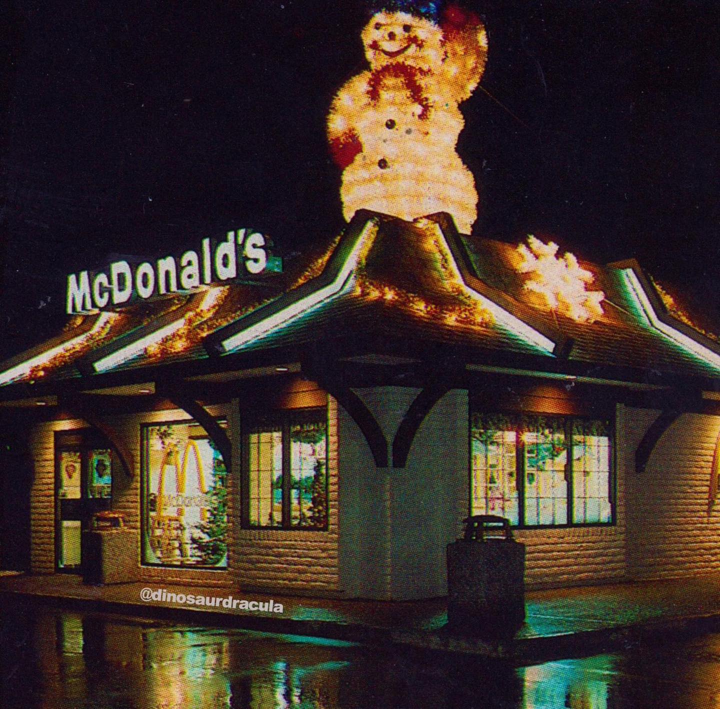 This is McDonald's in the 80s during the Holidays with the
