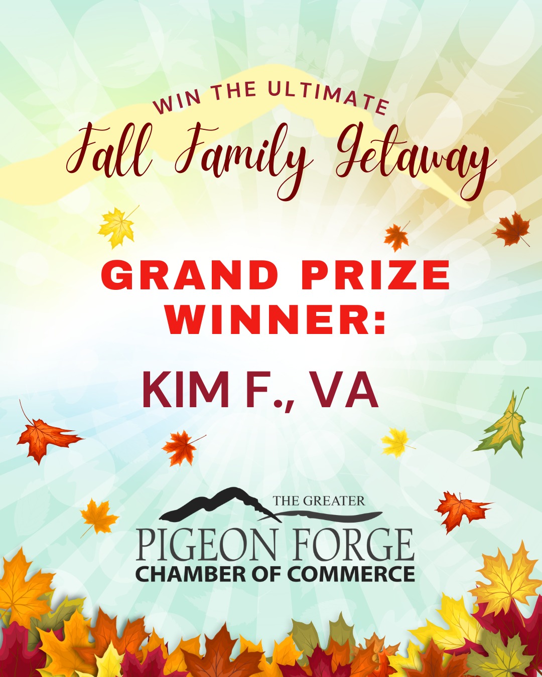 🎉 Congratulations to our Grand... - Pigeon Forge Chamber | Facebook