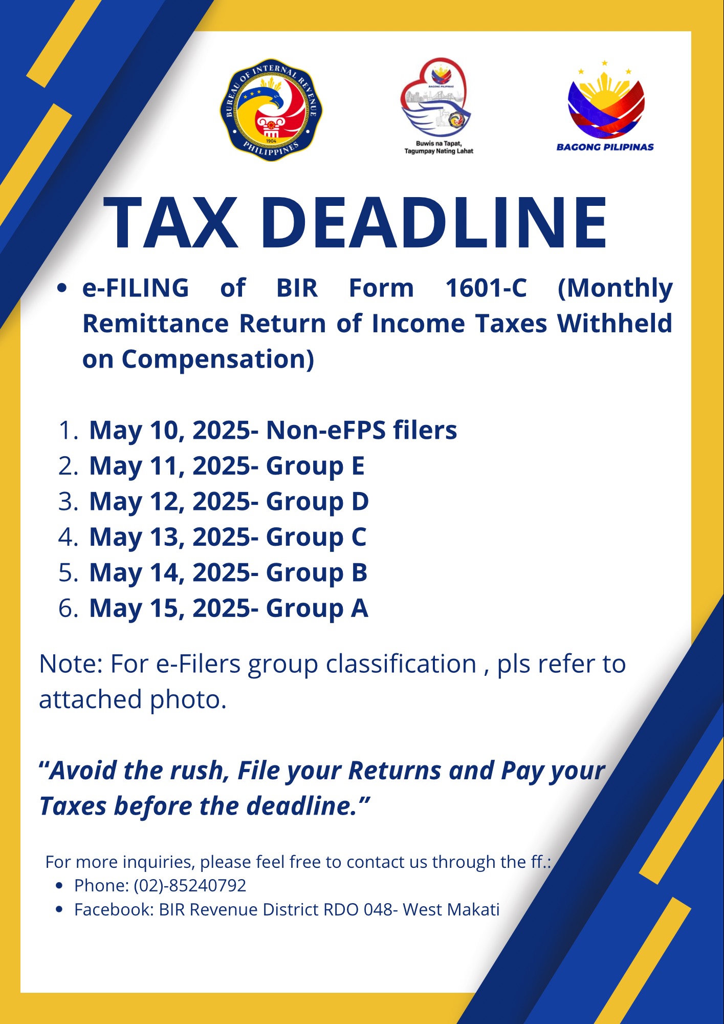 BIR Revenue... - BIR Revenue District Office 048- West Makati