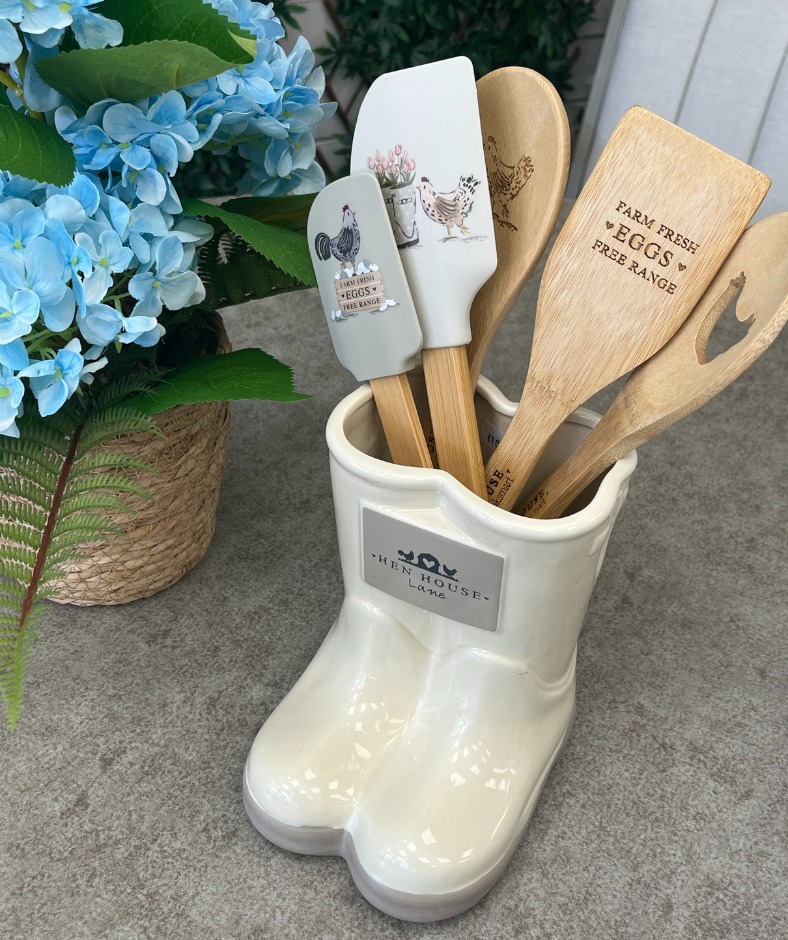 Lot De 2 Coquetiers Poule Cooksmart - Grès Peint à La Main Style Ferme Britannique