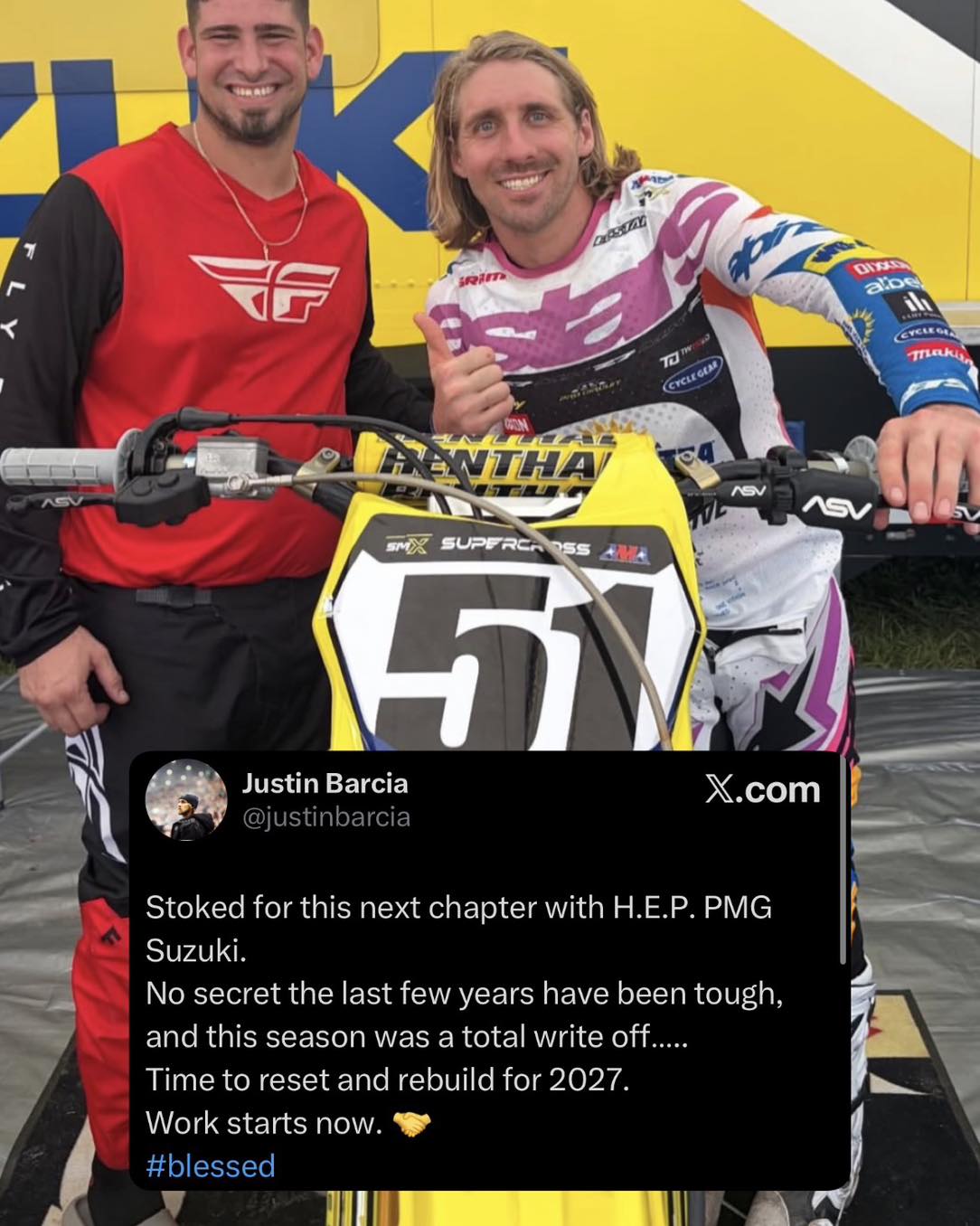Justin Barcia - 🗣️ “Stoked for this next chapter with H.E.P. PMG