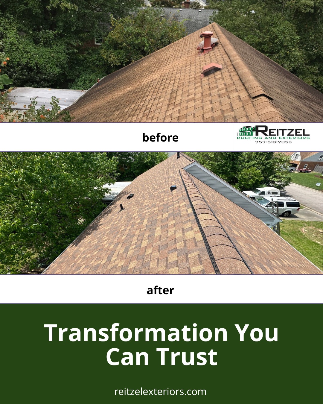 Reitzel - 🏠 Before & After Transformation! Check out this stunning roof ...