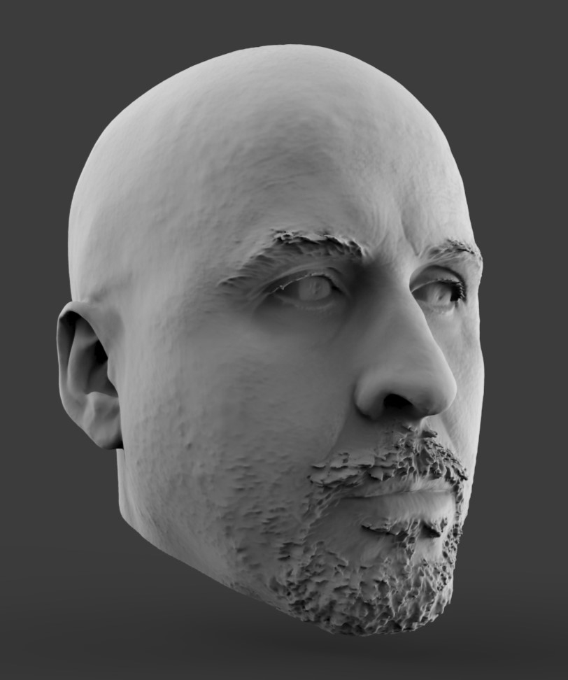 Raw head scan data from the Creality Otter, running on a Lenovo Legion ...