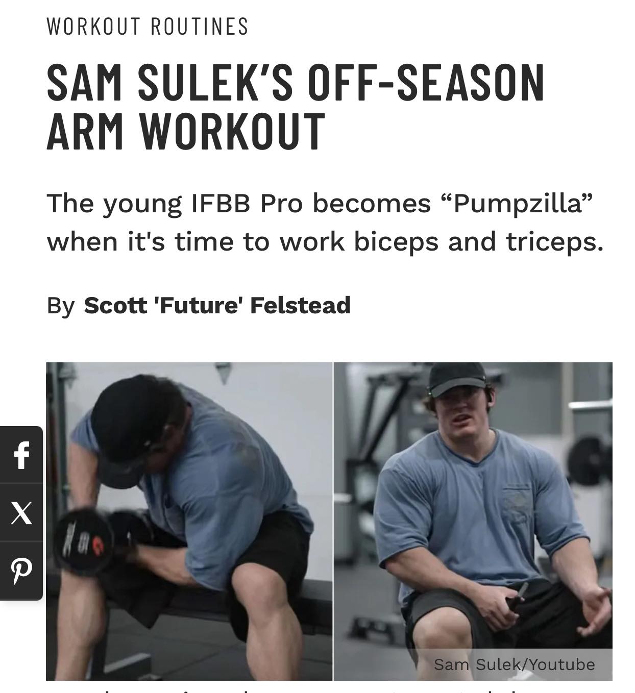 Muscle - SAM SULEK’S OFF-SEASON ARM WORKOUT The young IFBB Pro becomes ...