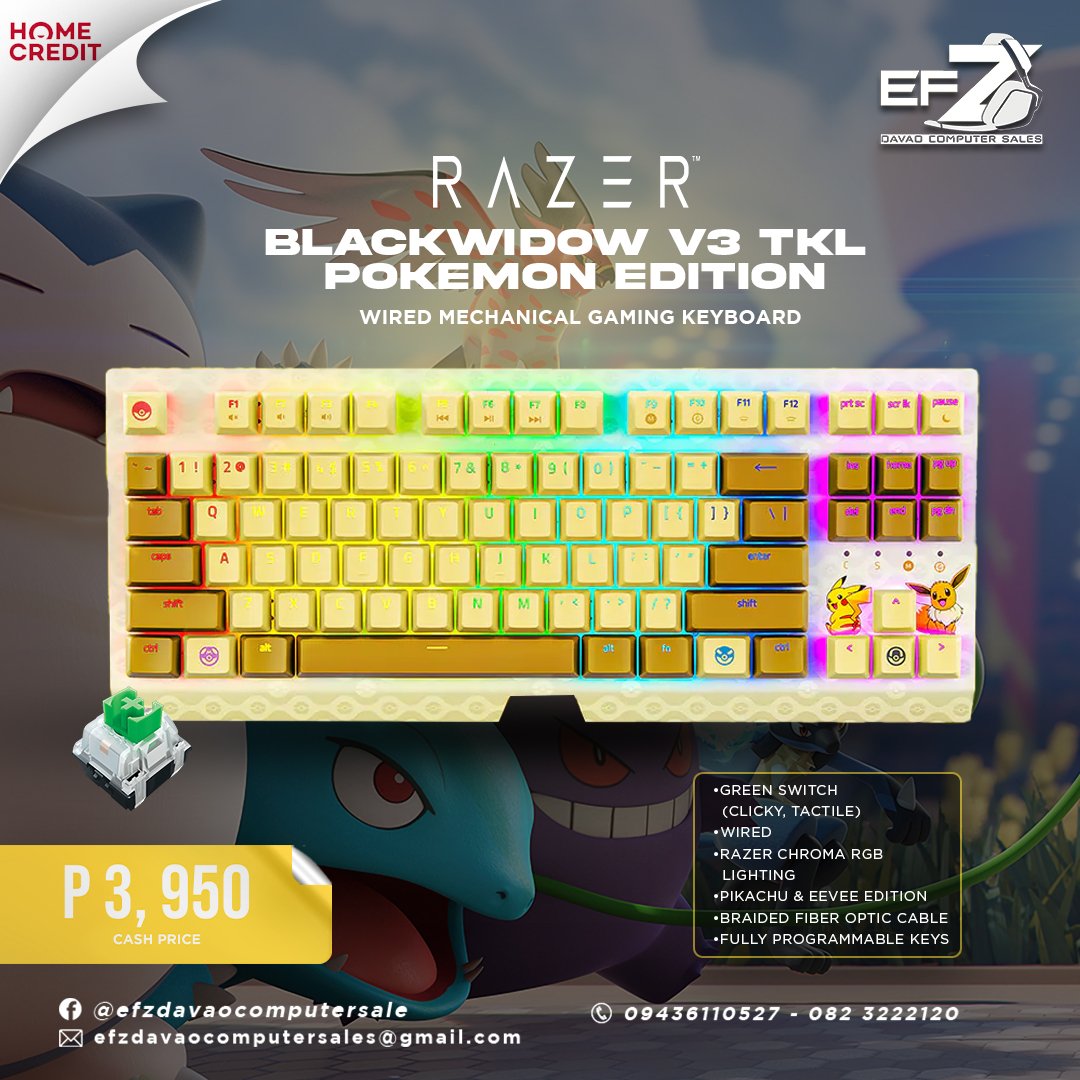 Efz - ⚡🧡 Razer BlackWidow V3 – Pikachu & Eevee Edition 🤍⚡ Where ...