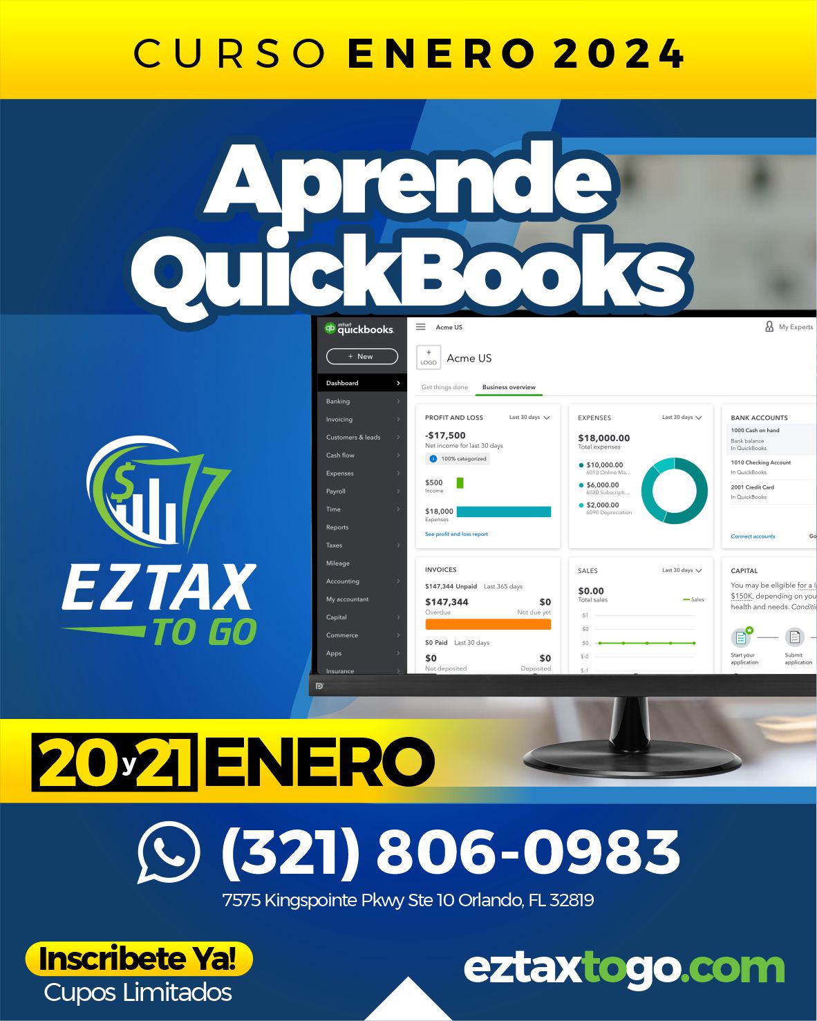 EZ Tax to Go - 📚📚 Aprende QuickBooks CURSOS 2024. 📢... | Facebook
