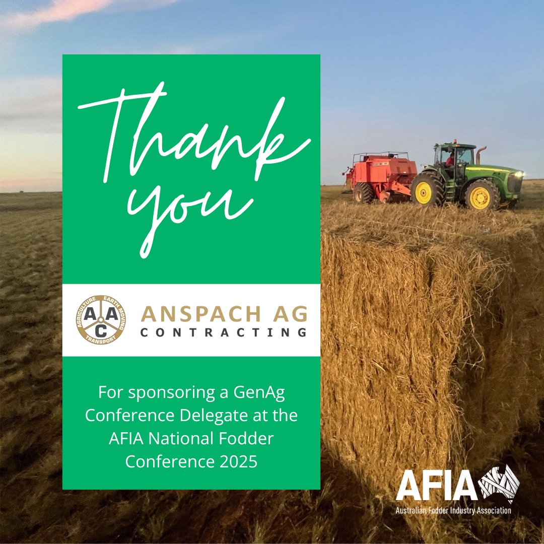We cannot thank... - Australian Fodder Industry Association