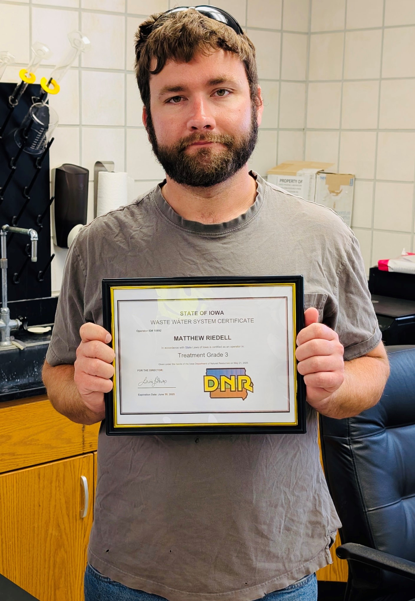 City - Congratulations to Waste Water Treatment Plant employee Matt ...