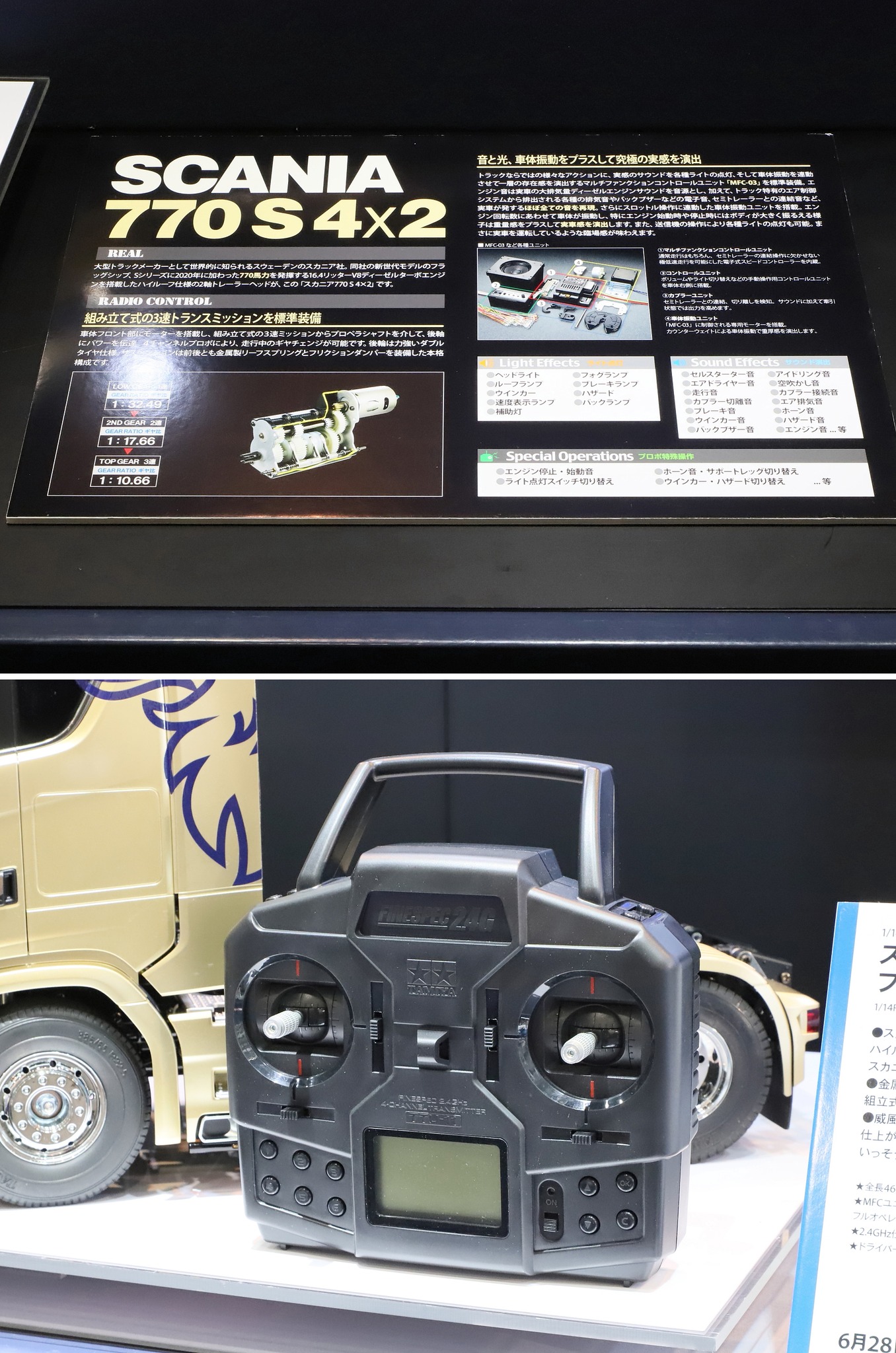 タミヤ新製品】1/14RC スカニア 770 S 4×2 フルオペレーションセット
