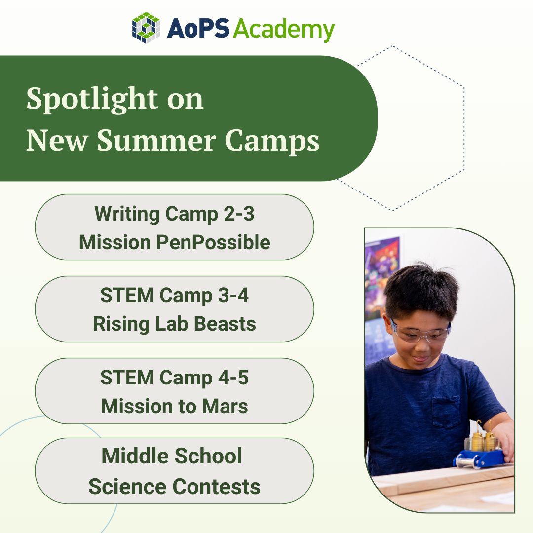 New Summer Camps at AoPS... - Art of Problem Solving | Facebook
