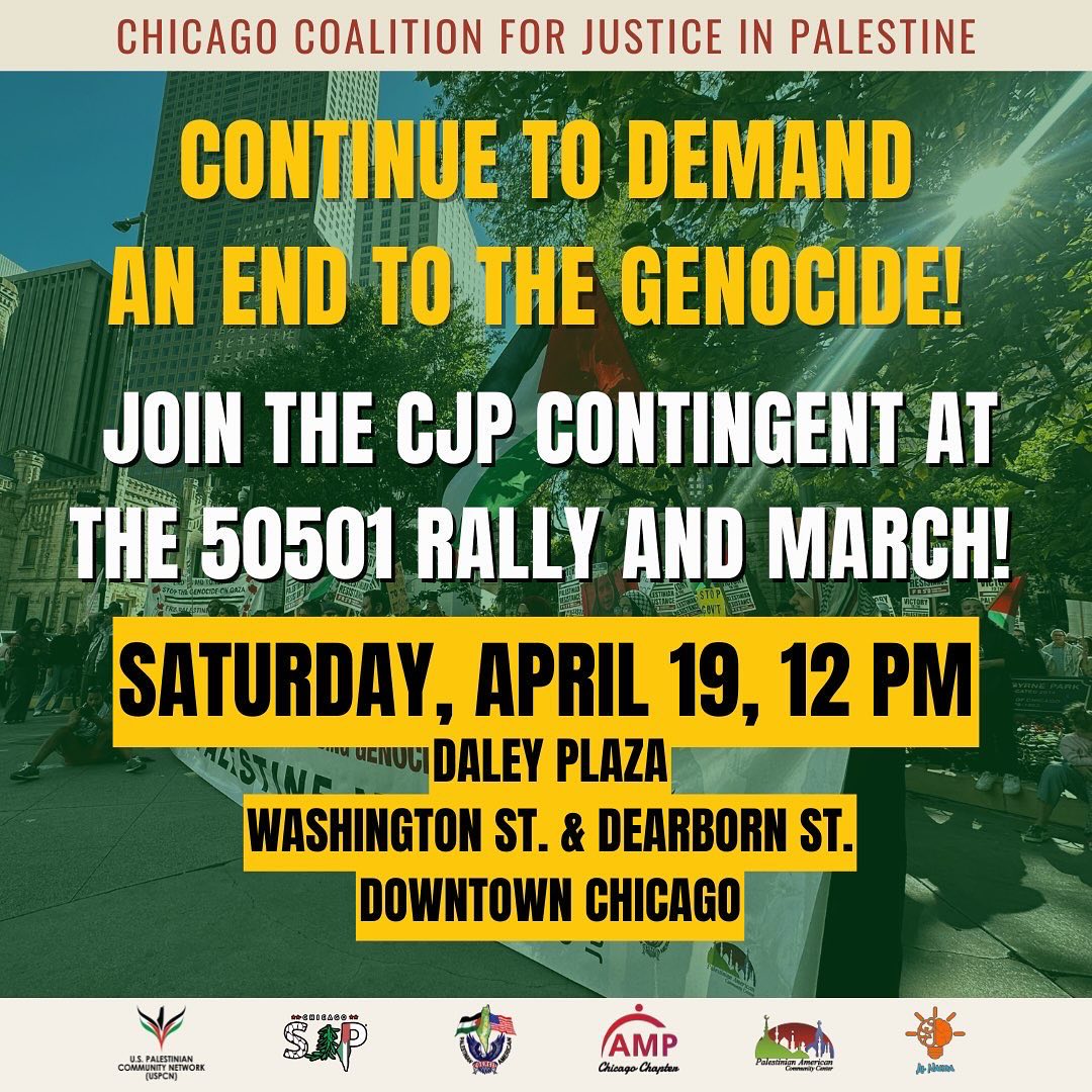 CHICAGO: Join CJP’s Palestine Contingent at the @50501chicago rally and ...
