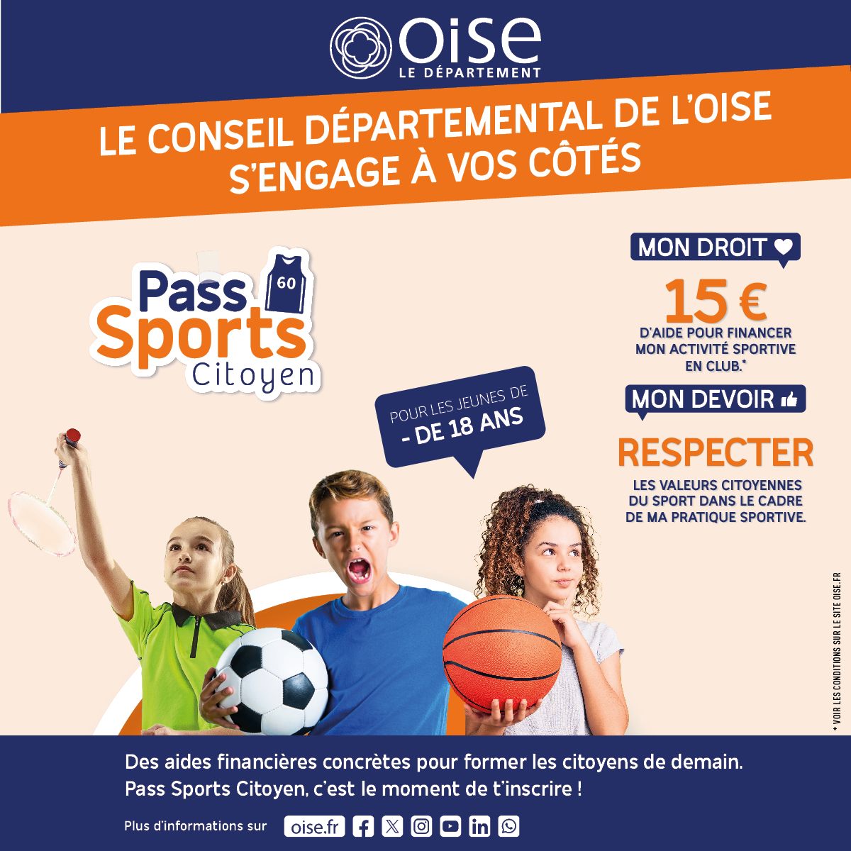 ABC - Pass Sports 2025-2026 🏀 Vous habitez dans l’Oise, vos enfants ont ...