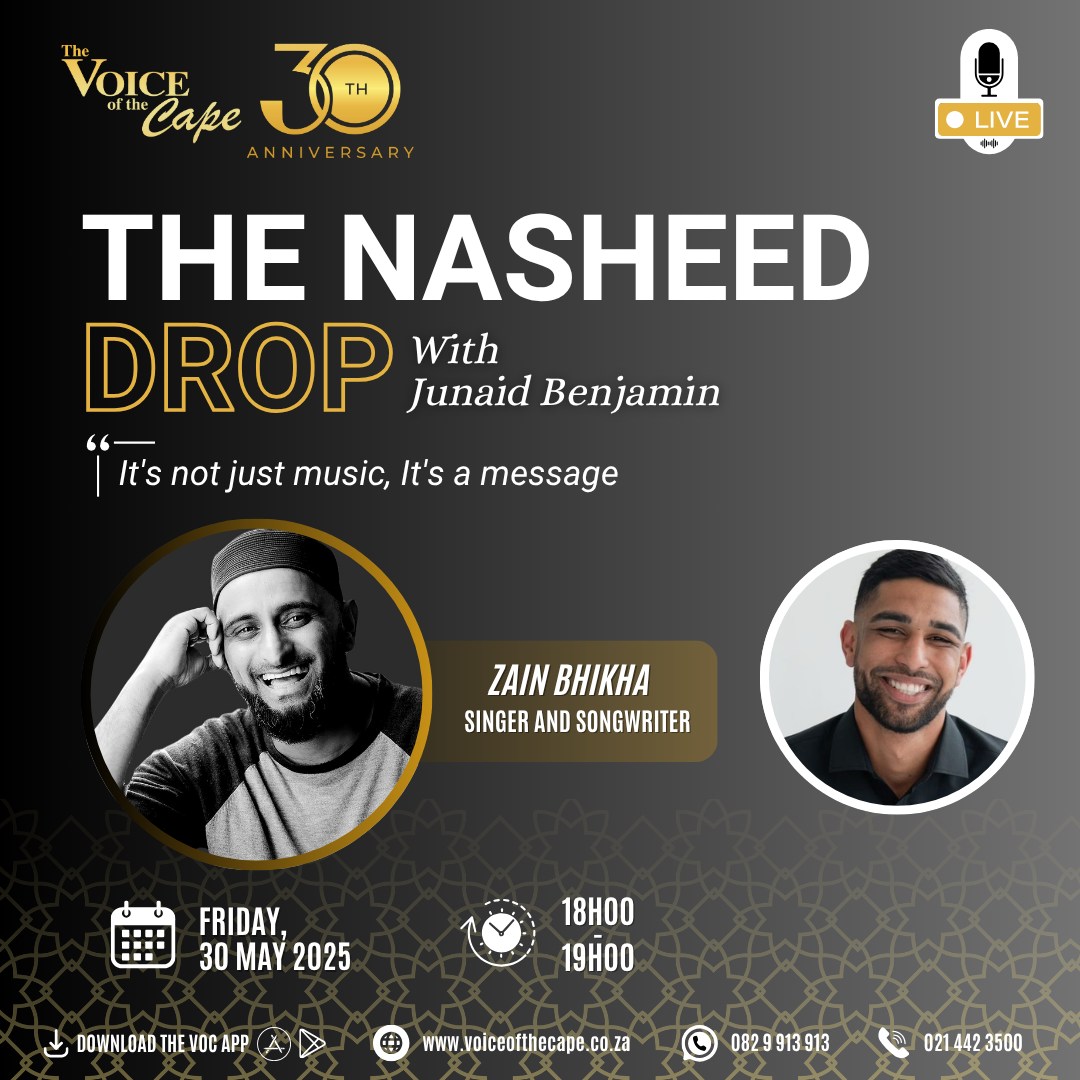 Voice - Tune in to The Nasheed Drop at 6pm today as host Junaid ...